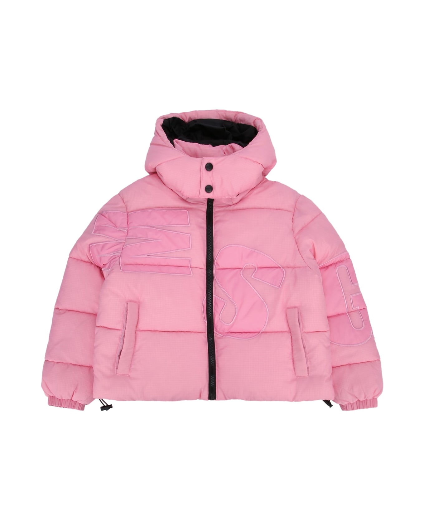 MSGM Ripstop Nylon Puffer Jacket Unisex - ROSA/PINK