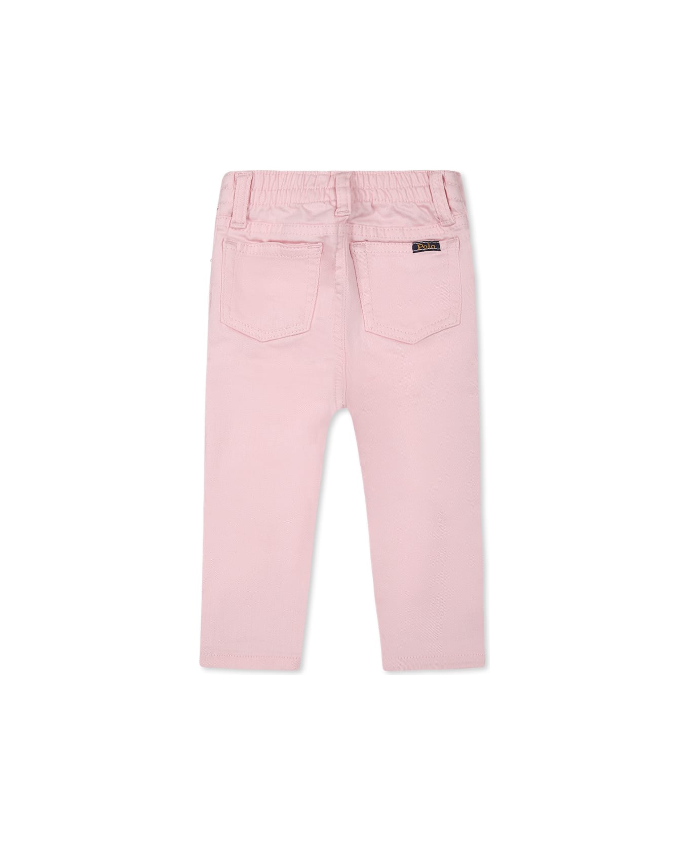 Ralph Lauren Pink Jeans For Baby Girl - Pink