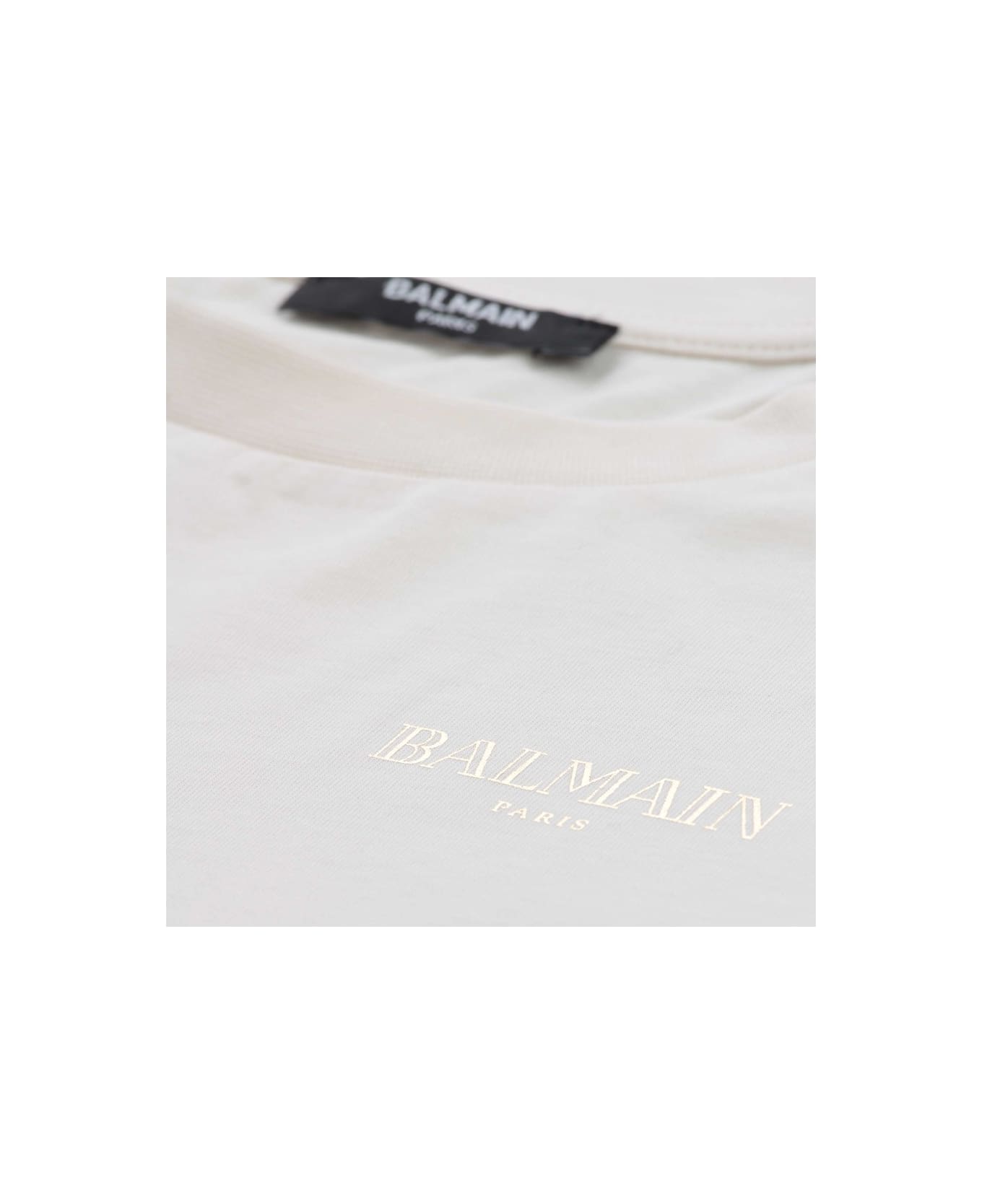 Balmain T-shirt With Logo - BEIGE