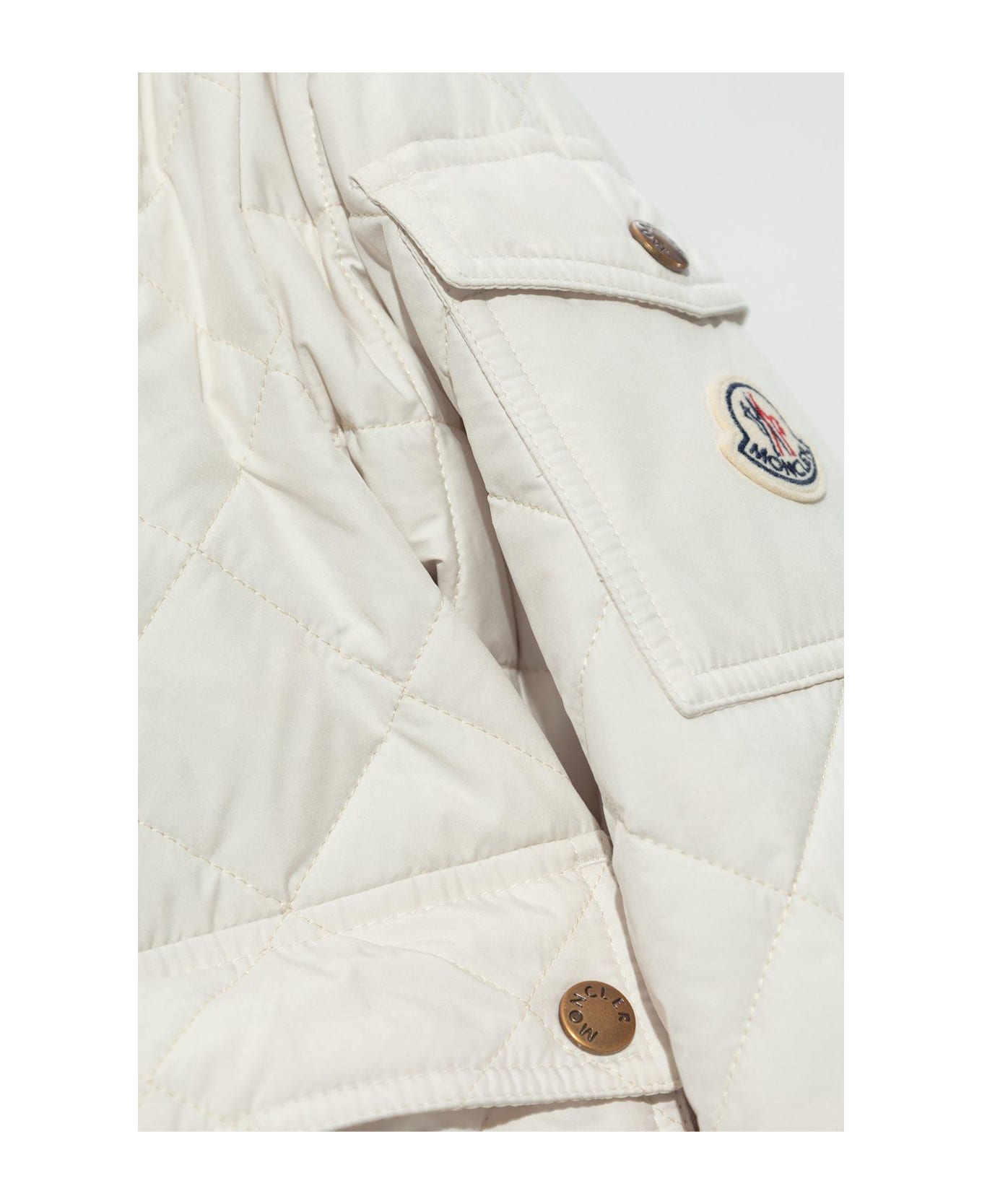Moncler Chitre Diamond-quilted Padded Shirt Jacket - White