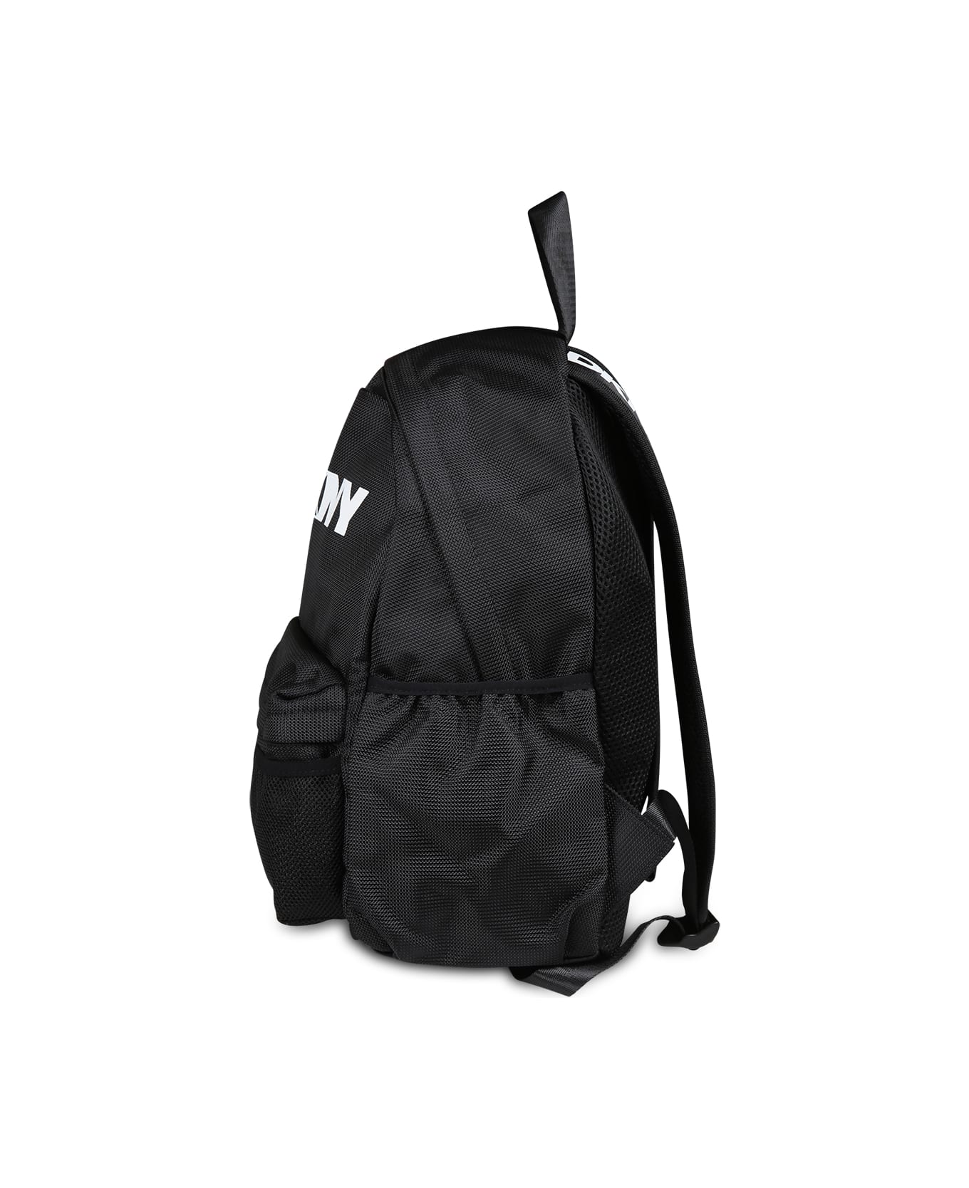 DKNY Black Backpack For Girl With Logo - Black