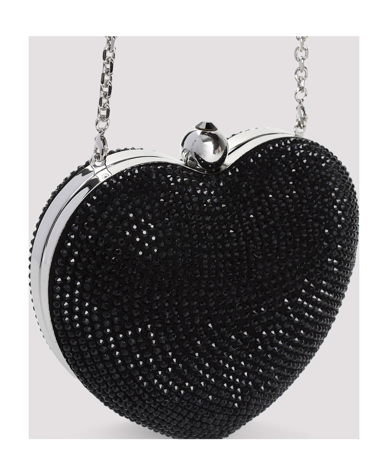 Mach 
Mach Crystal Heart Hotfix Small Clutch - Black