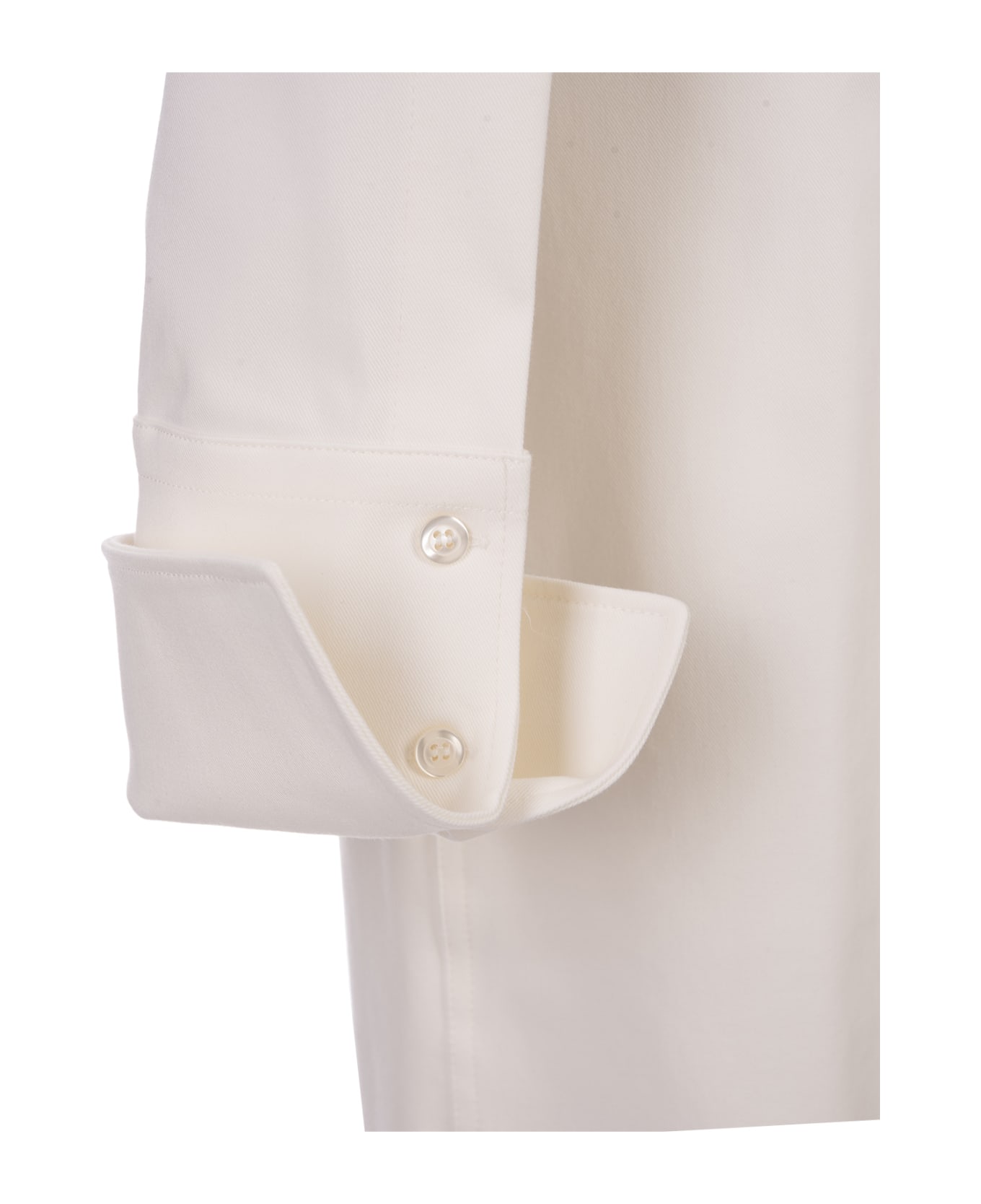 SportMax White Felino Shirt Dress - White