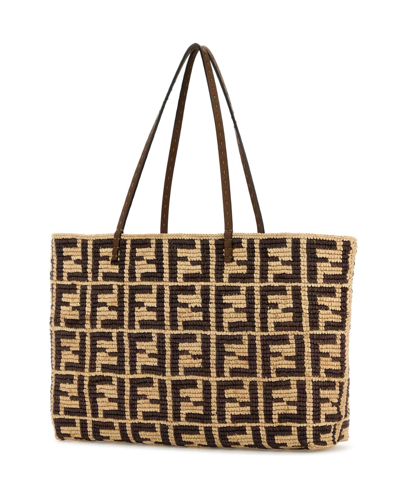 【関税&送料込】Fendi Embroidered Straw Small Roll Shopping Fendi Embroidered Straw Large Roll Shopping Bag | italist