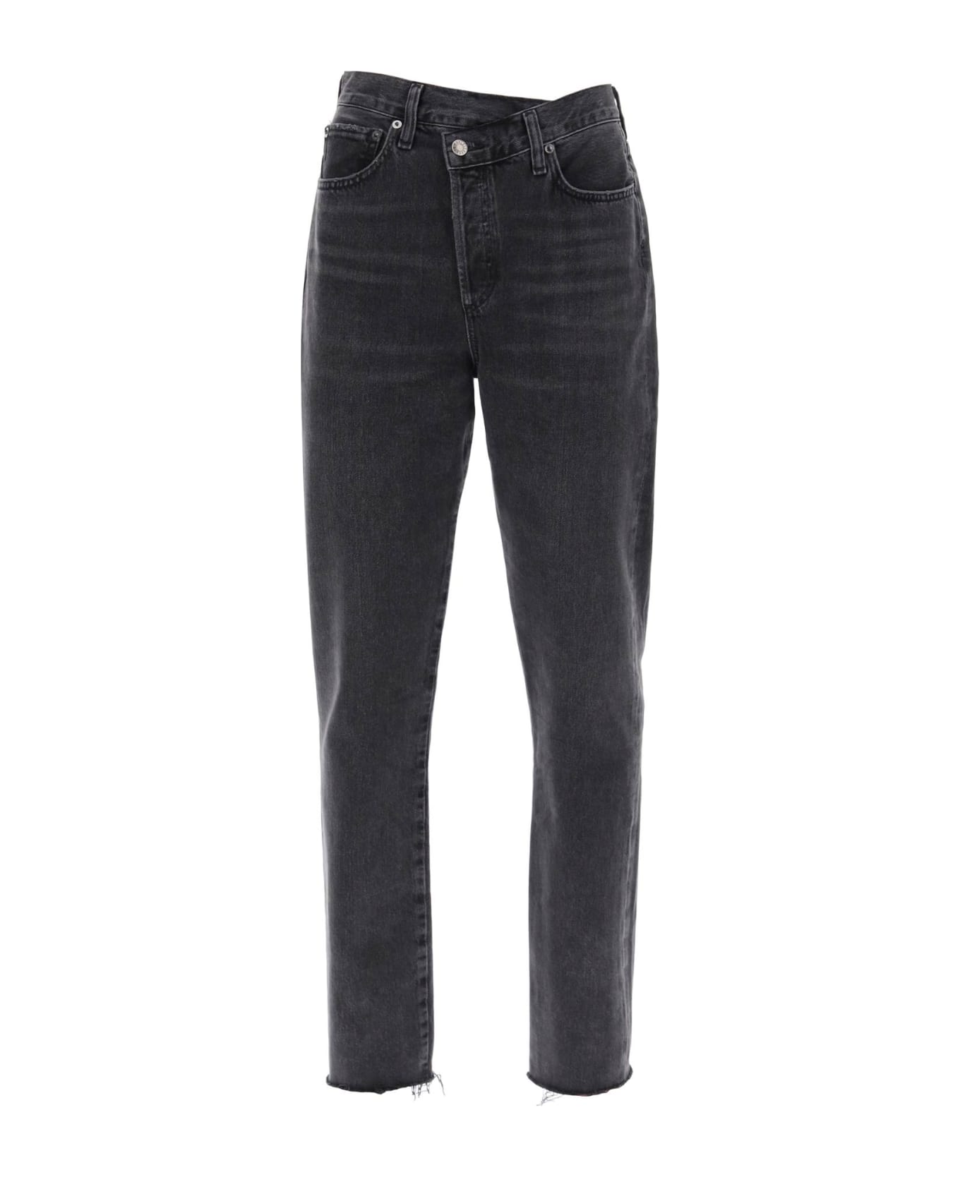 AGOLDE Offset Waistband Jeans - SHAMBLES (Black)