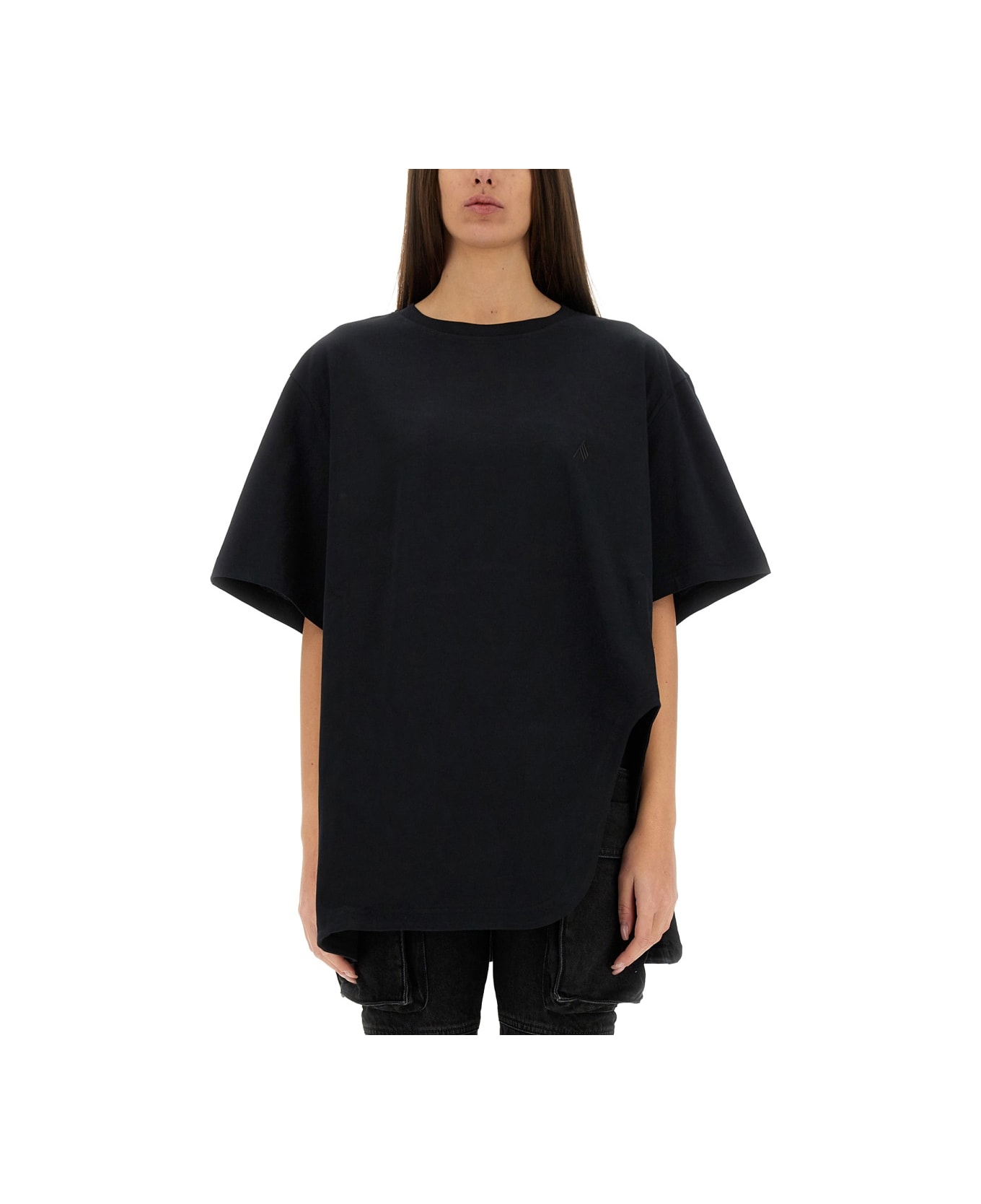 The Attico Cotton T-shirt - BLACK