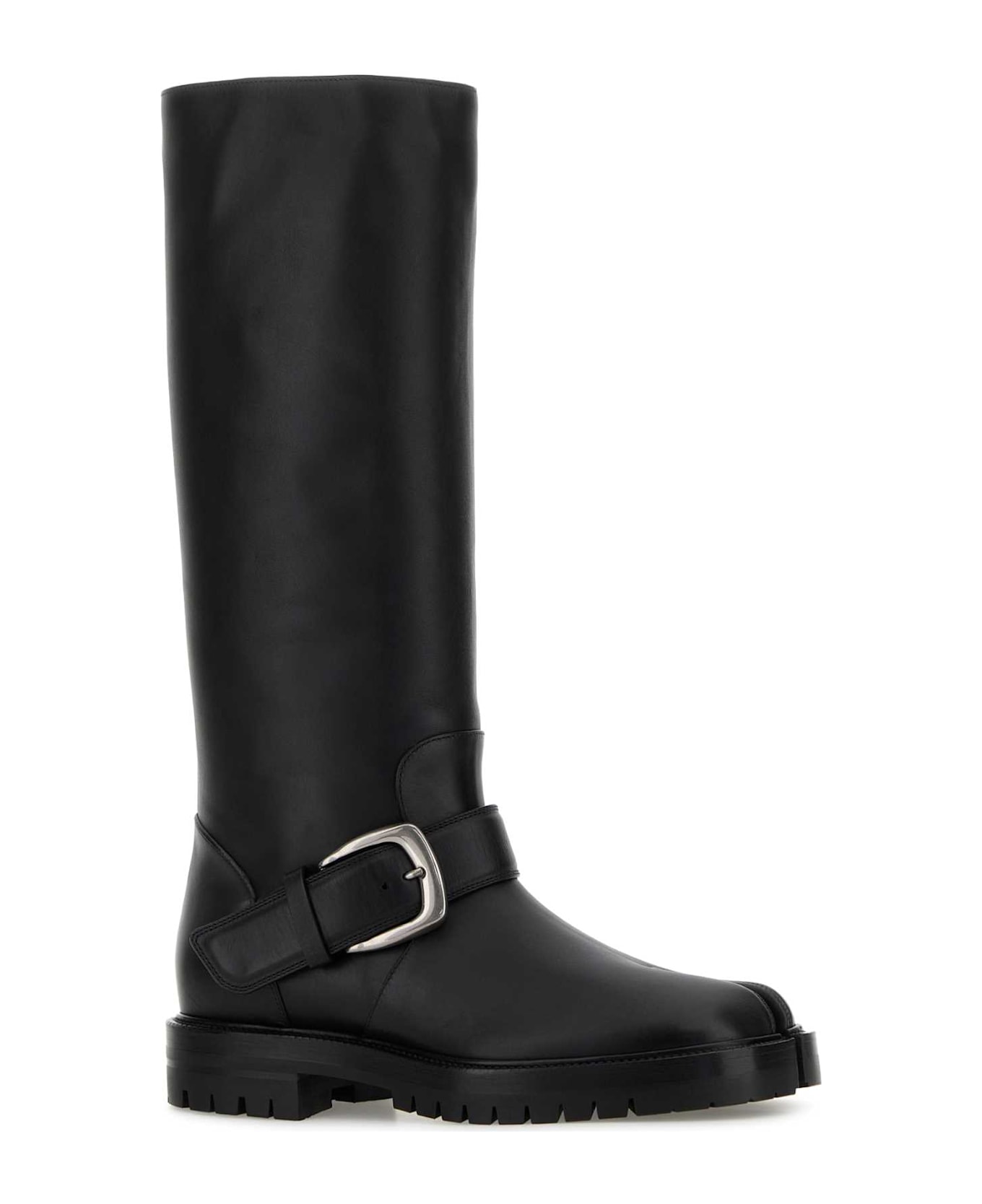 Maison Margiela Black Leather Tabi Boots - BLACK ブーツ