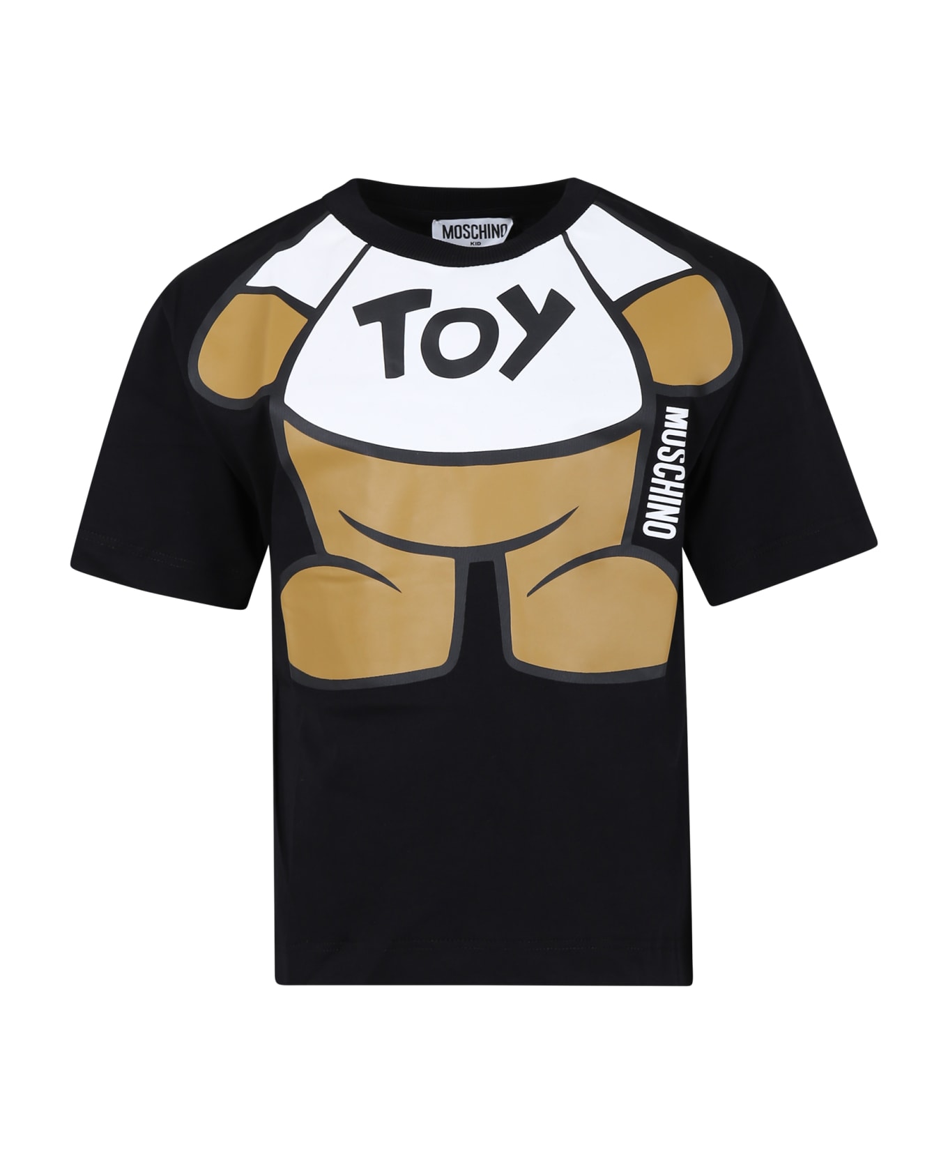 Moschino Black T-shirt For Boy With Teddy Bear - Nero