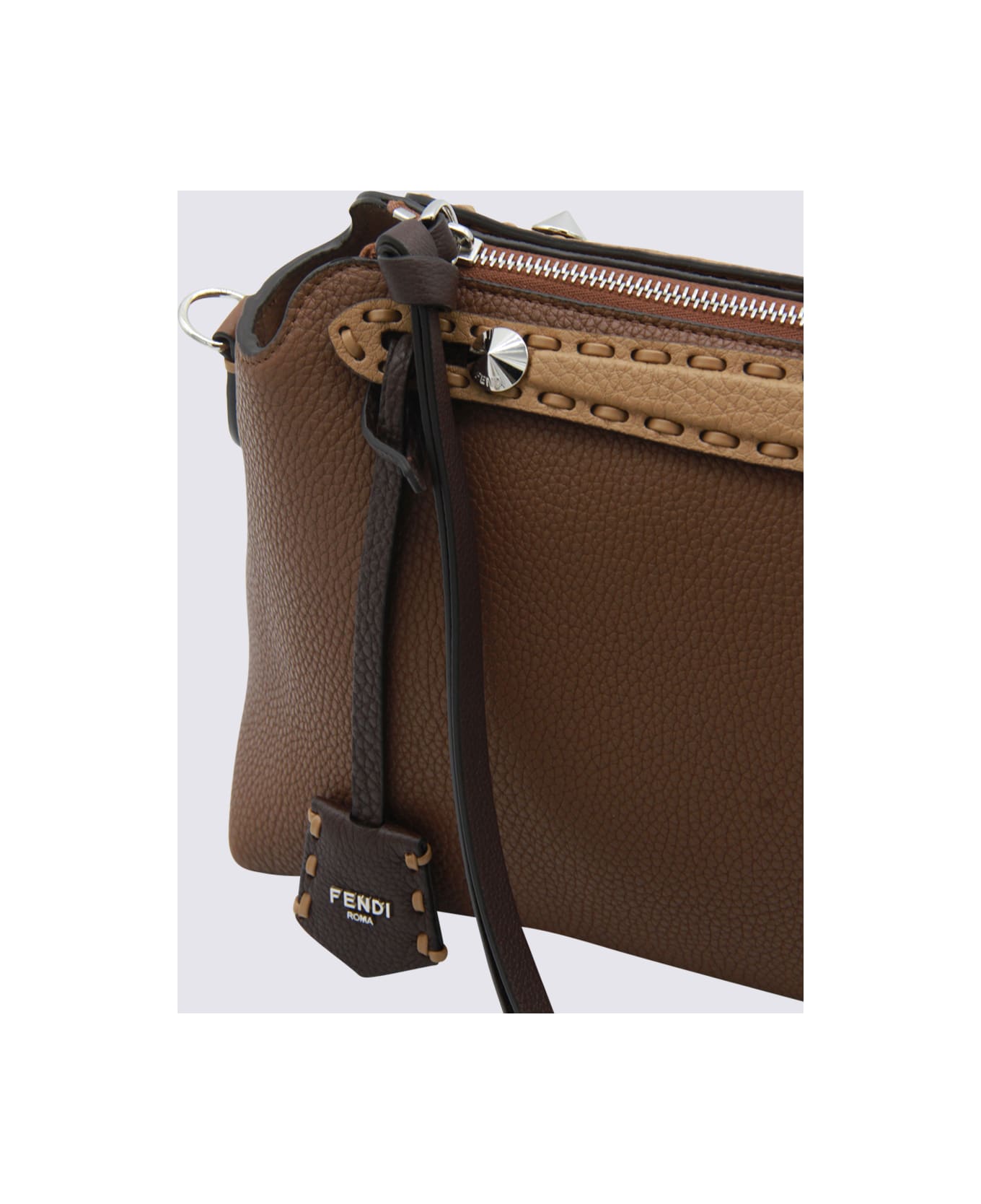 Fendi Brown Leather By The Way Medium To Handle Bag