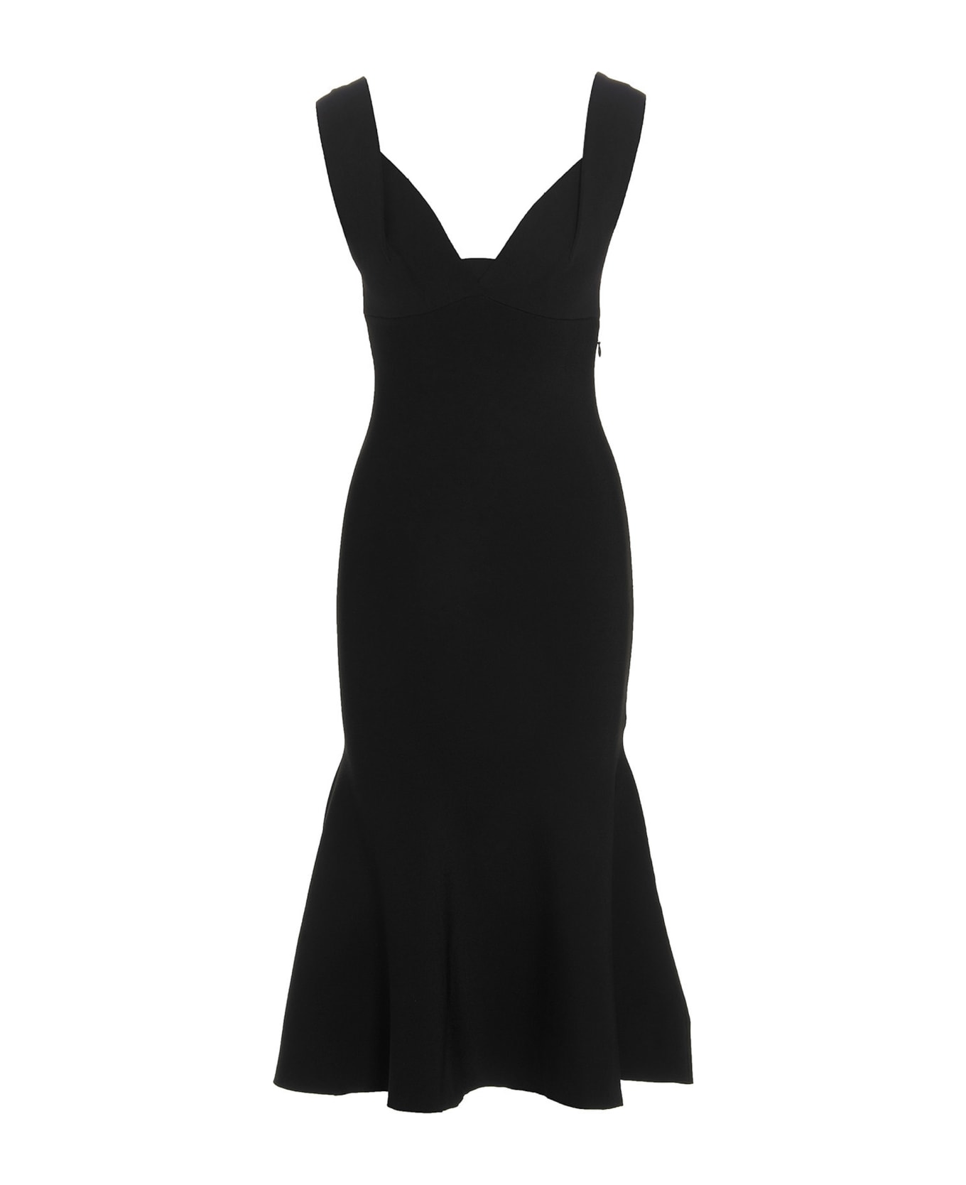 Roland Mouret Stretch Knit Midi Dress - Black  