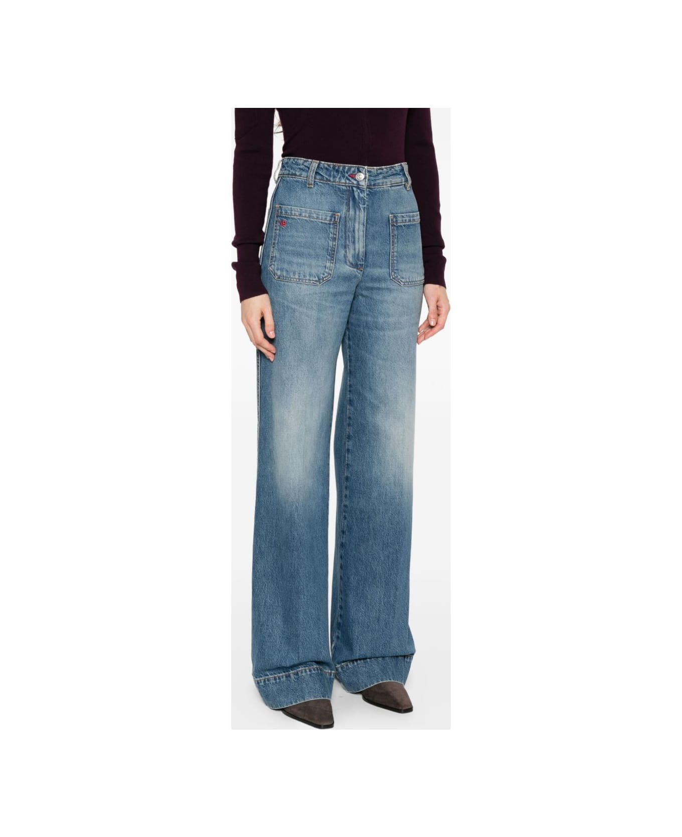 Victoria Beckham Jeans With Pockets - Blue