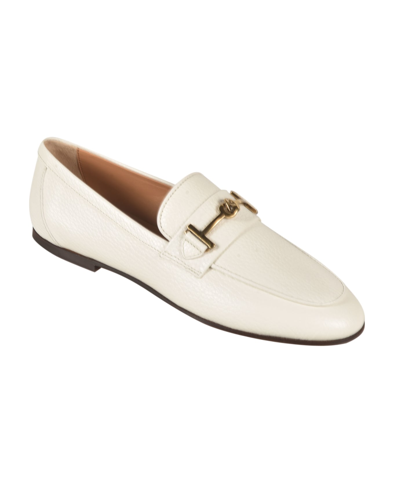 Tod's 79a T Ring Loafers - White フラットシューズ