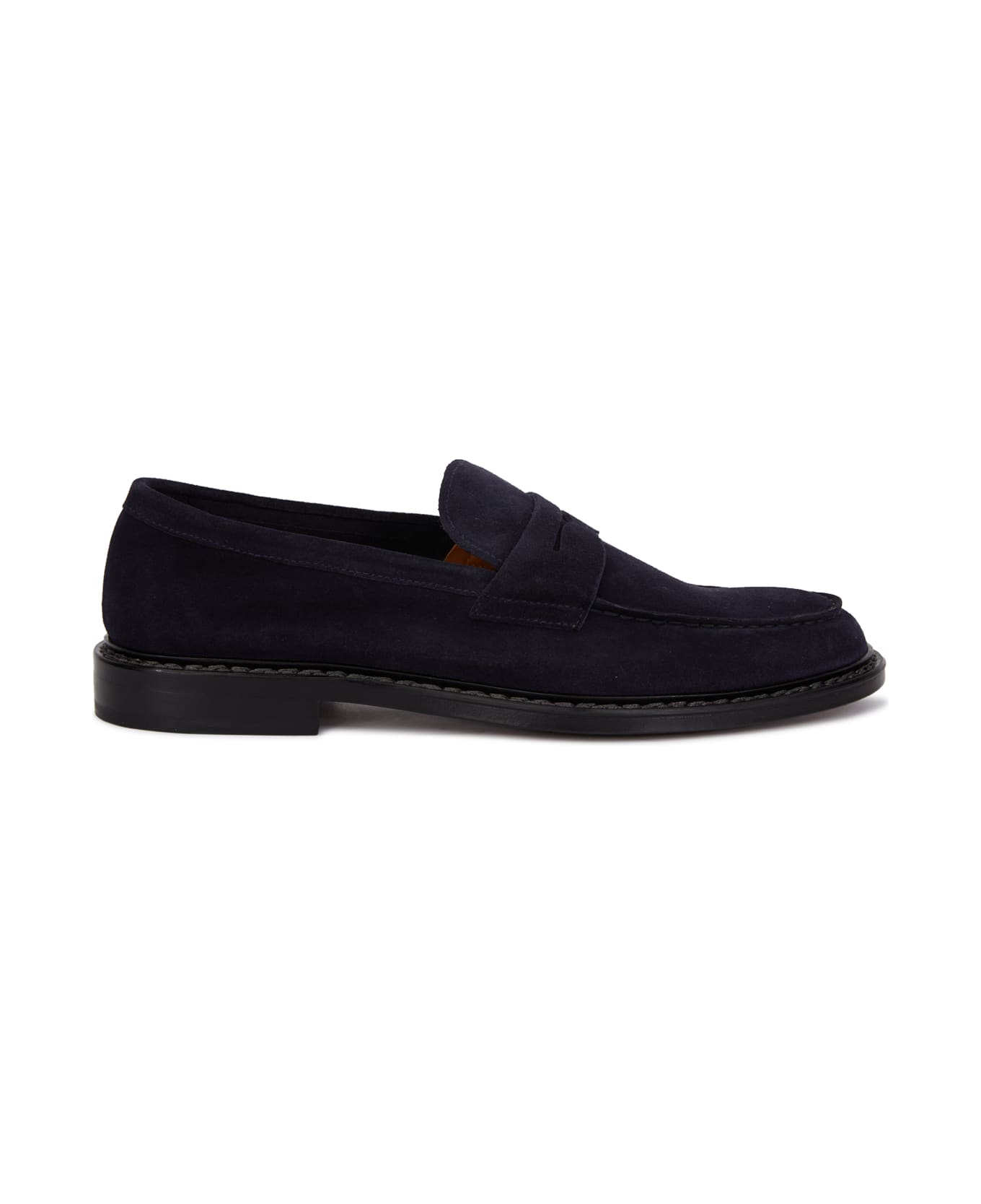 Doucal's Midnight Blue Suede Wash Loafers - NB00
