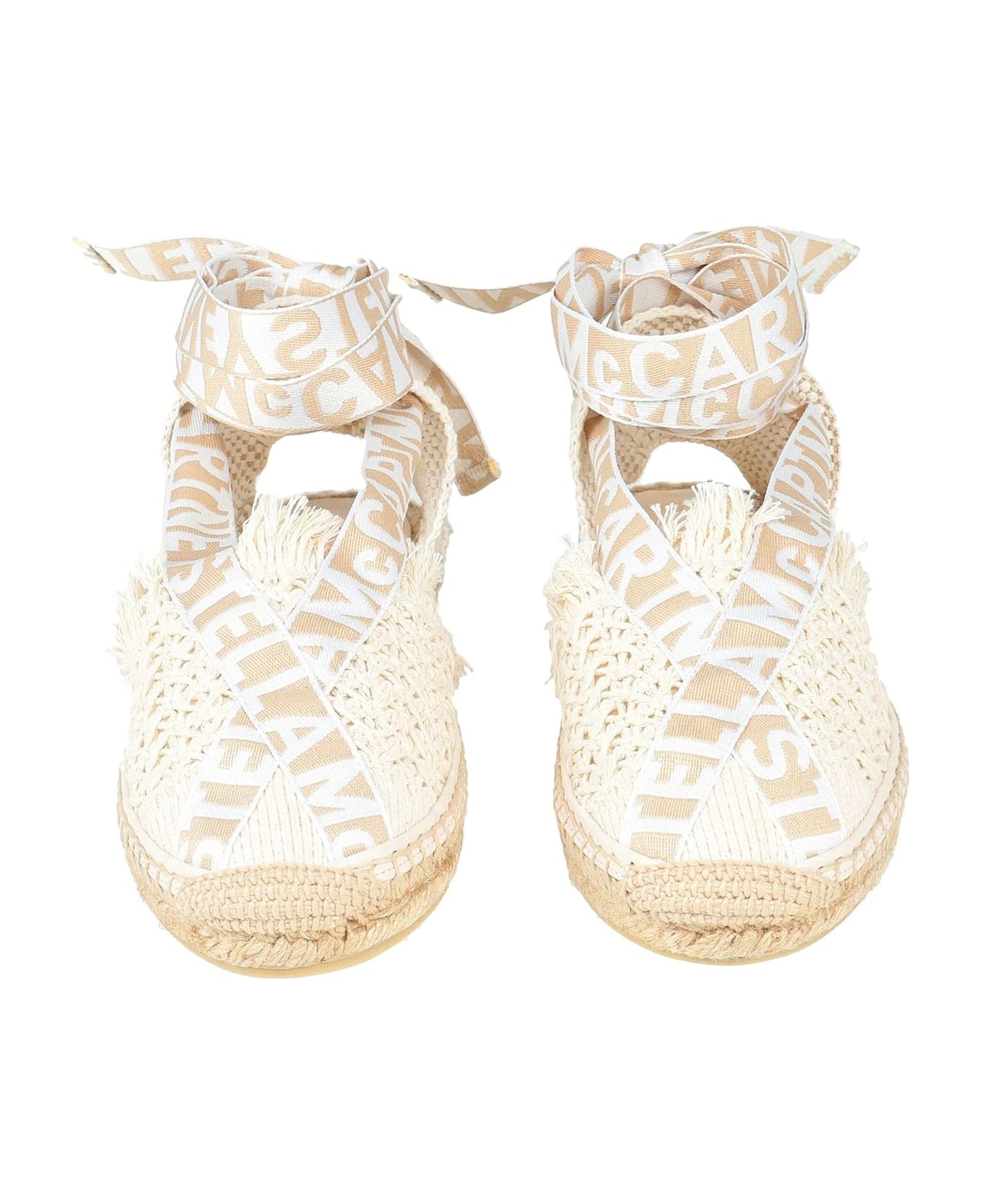 Stella McCartney Logo Canvas Espadrilles - Beige