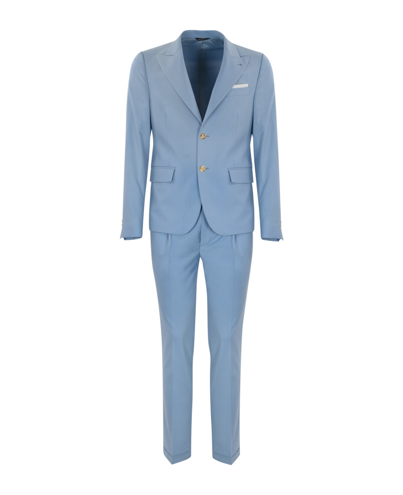 Daniele Alessandrini Light Blue Single-breasted Suit - Azzurro