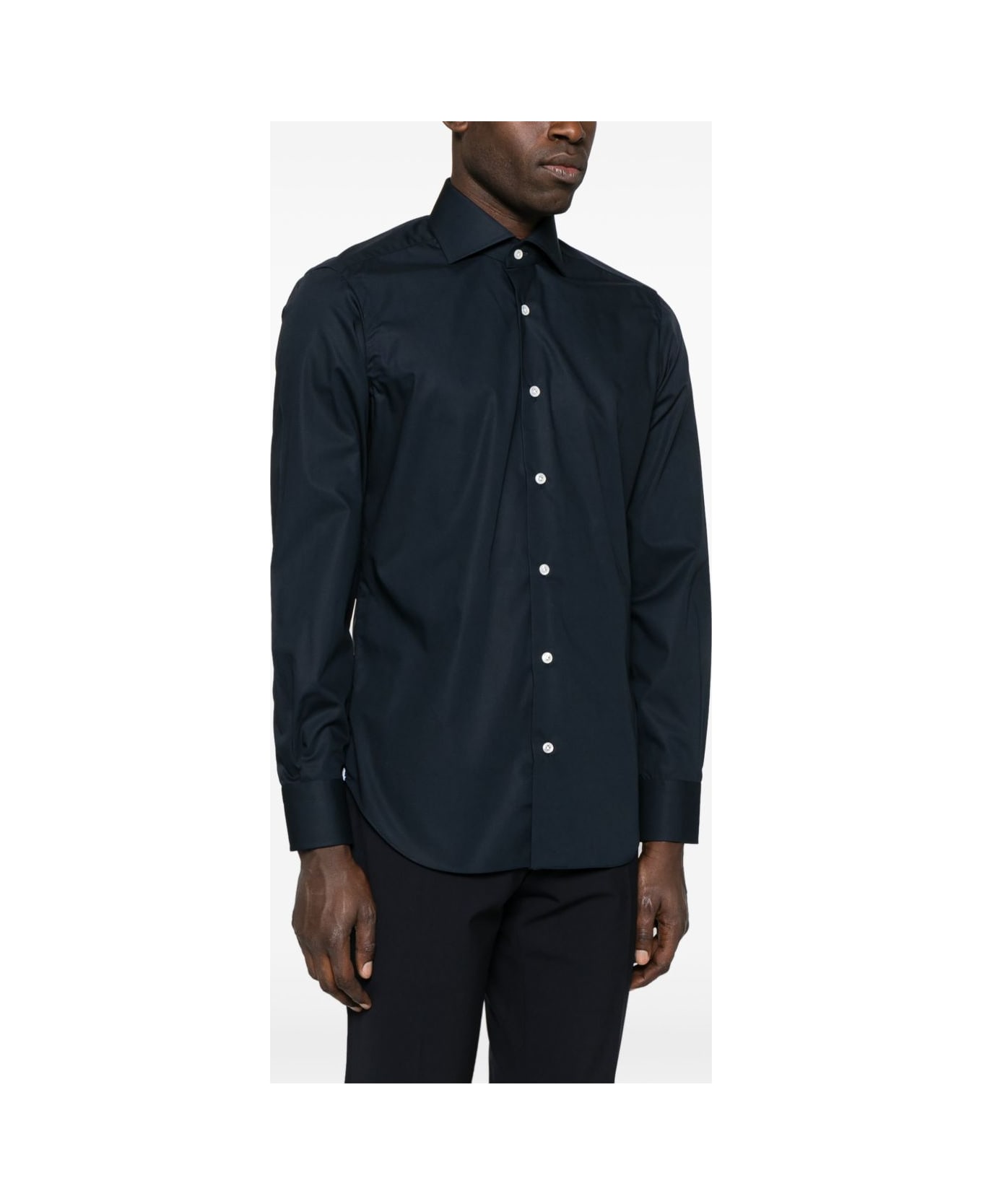 Barba Napoli Barba Poplin Shirt - Blue