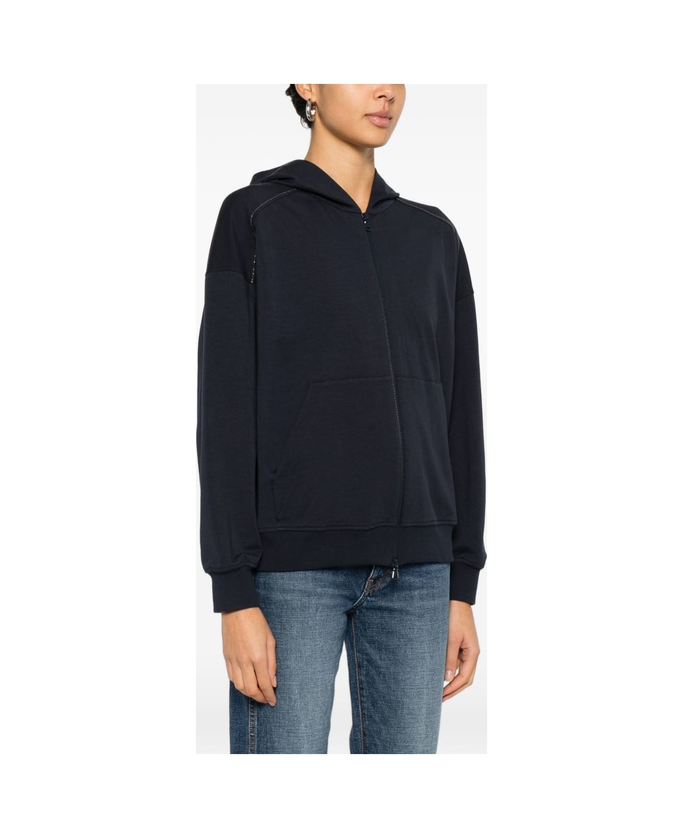 Brunello Cucinelli Cotton Hoodie - Blue
