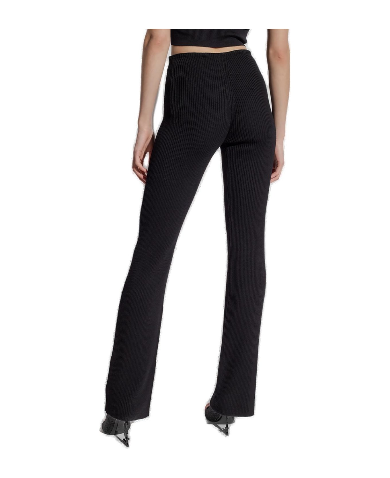 Saint Laurent Low Waisted Ribbed Flared Pants