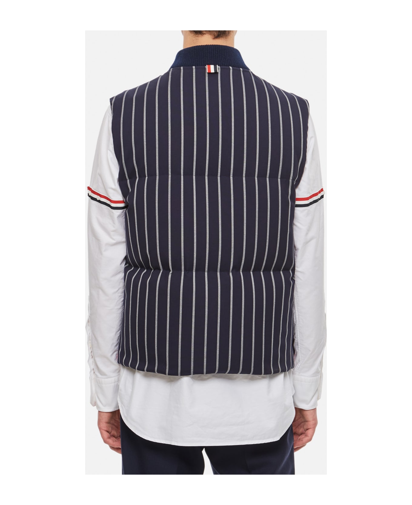Thom Browne Wool Stripe Vest - Blue