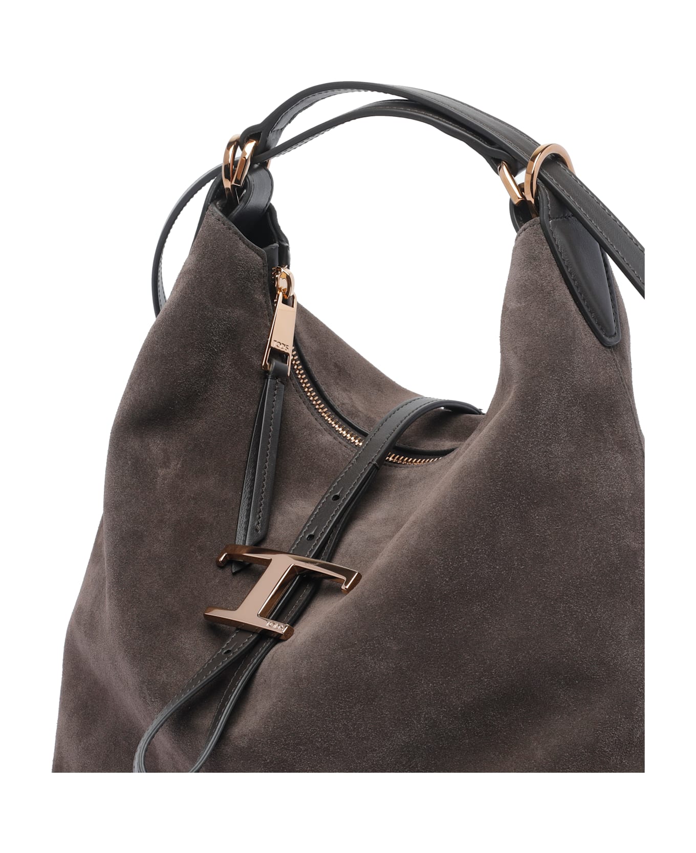 Tod
s T-timeless Suede Shoulder Bag - Brown