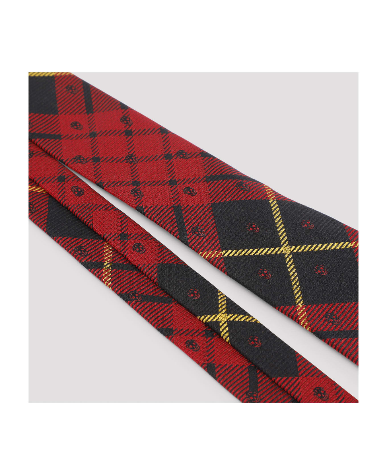 Alexander McQueen Tartan Tie - Red Black