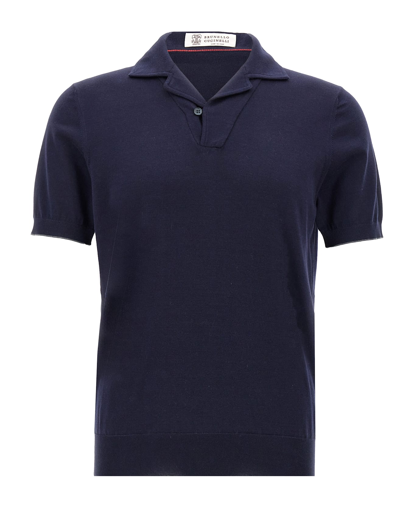 Brunello Cucinelli V-neck Polo Shirt - Blue ポロシャツ