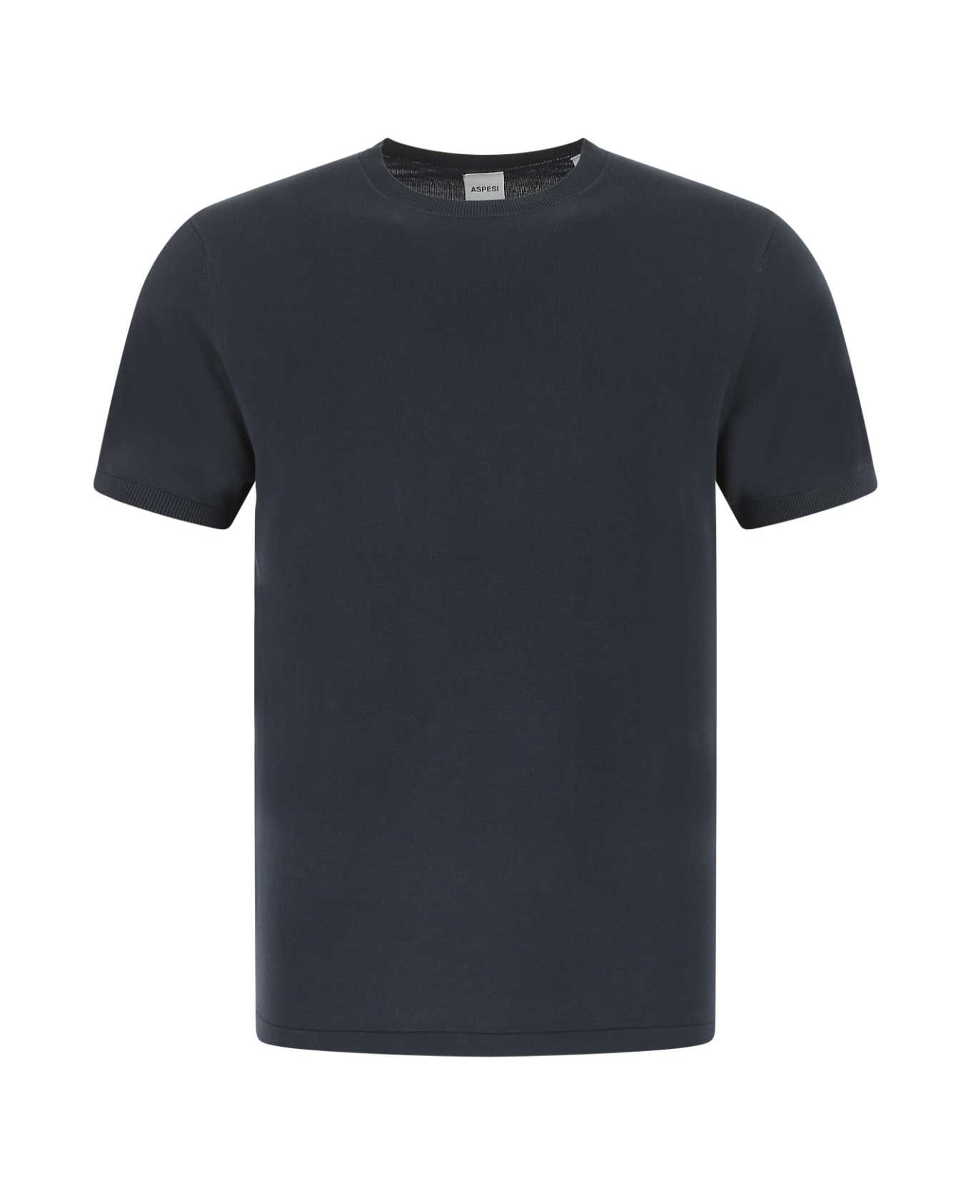 Aspesi Dark Blue Cotton T-shirt - 01098 シャツ