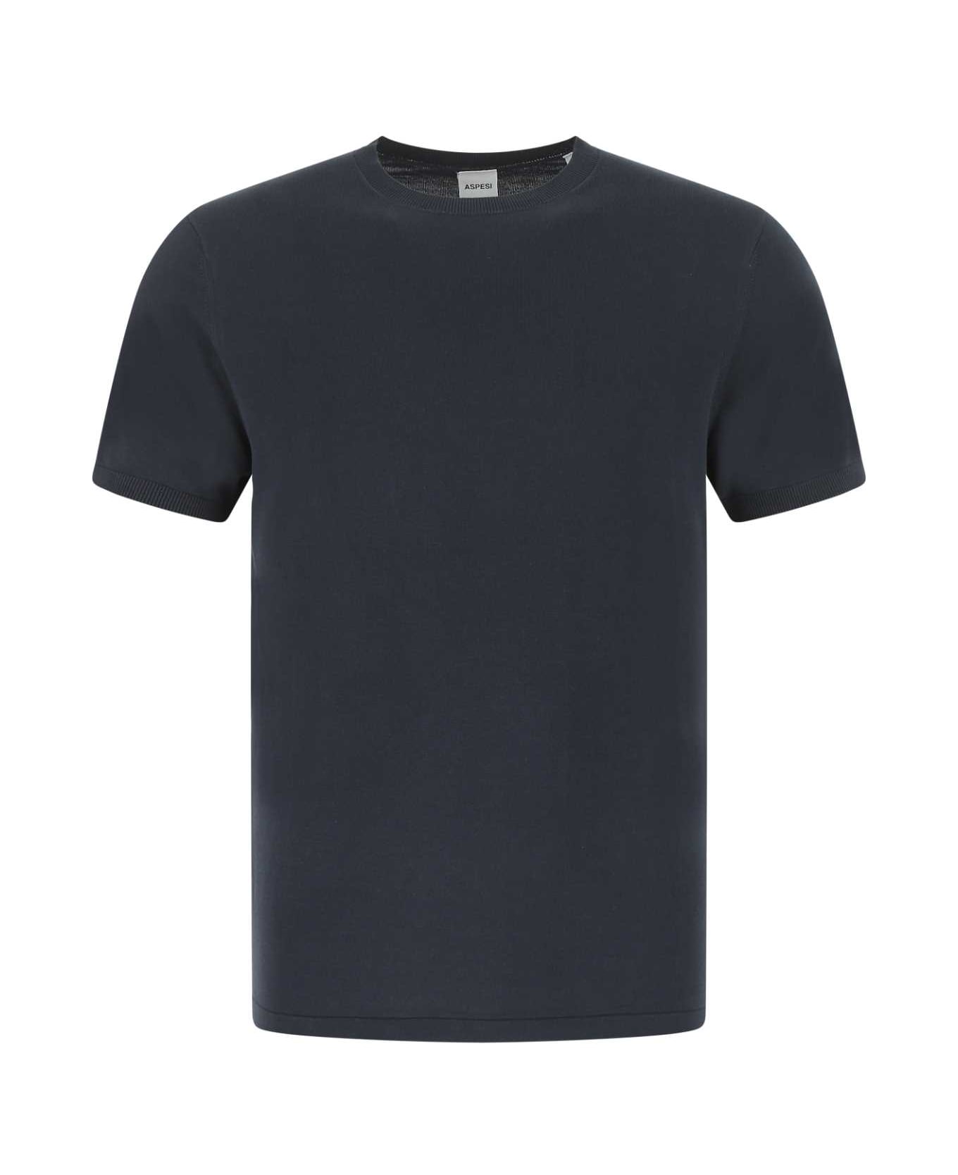 Aspesi Dark Blue Cotton T-shirt - 1098 シャツ