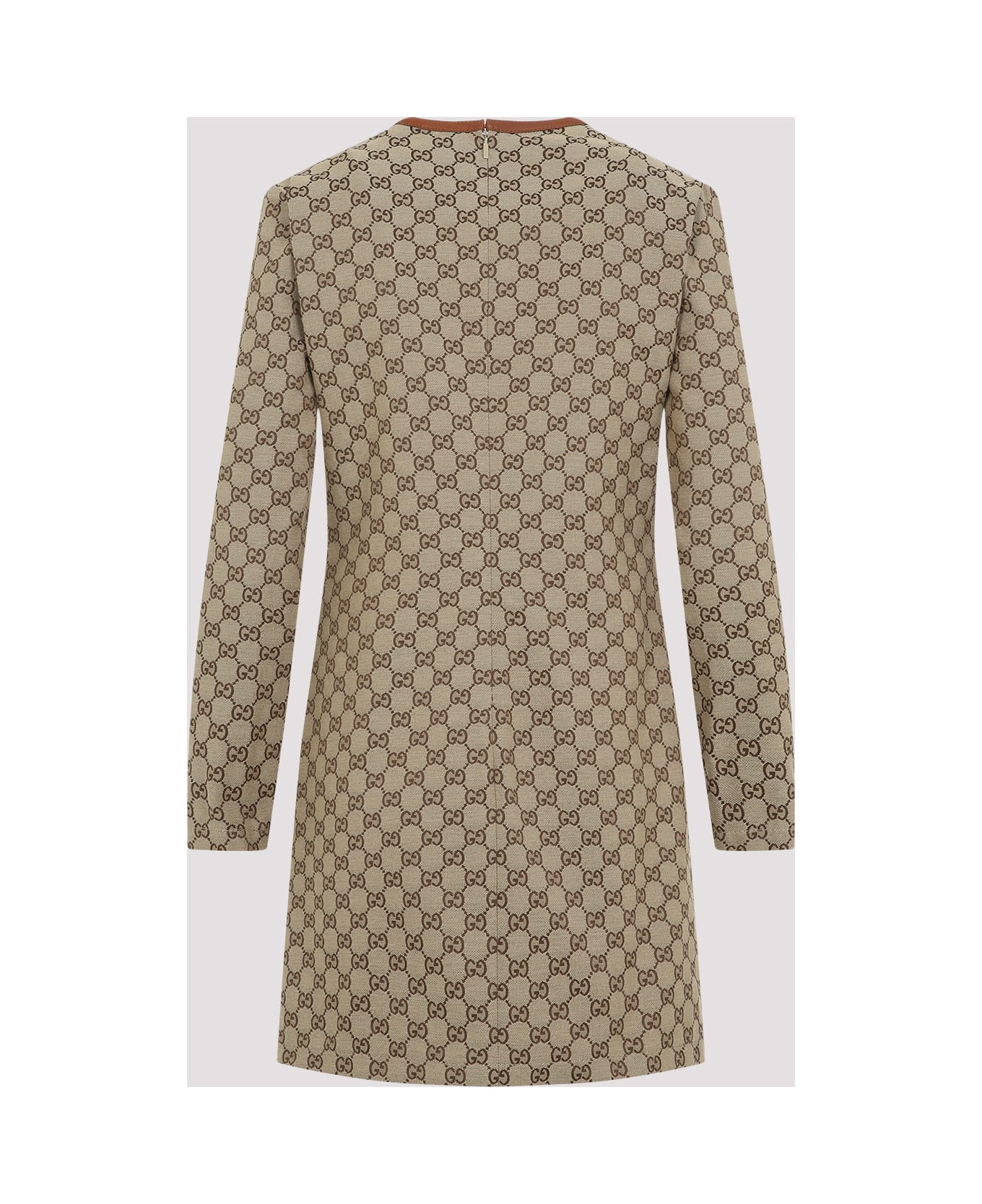 Gucci Gg Clamp Mini Dress - Camel Ebony