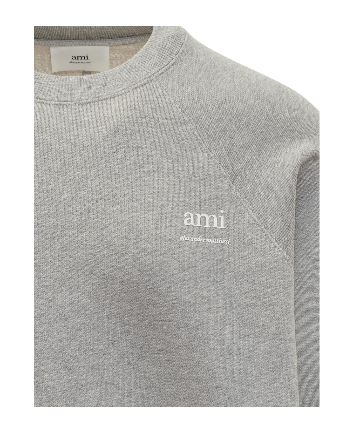 Ami Alexandre Mattiussi Sweatshirt With Logo - HEATHER ASH GREY