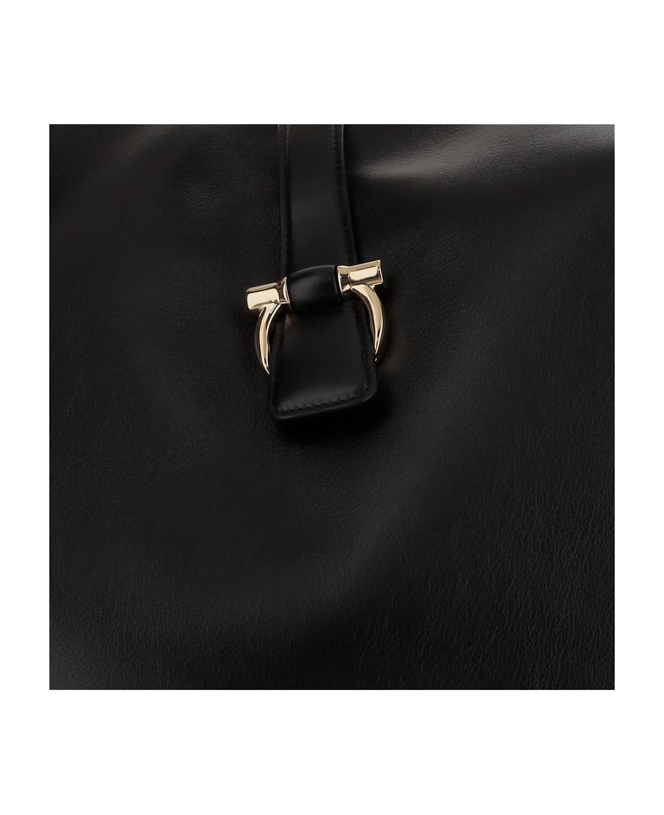 Ferragamo Leather Shoulder Bag - Black