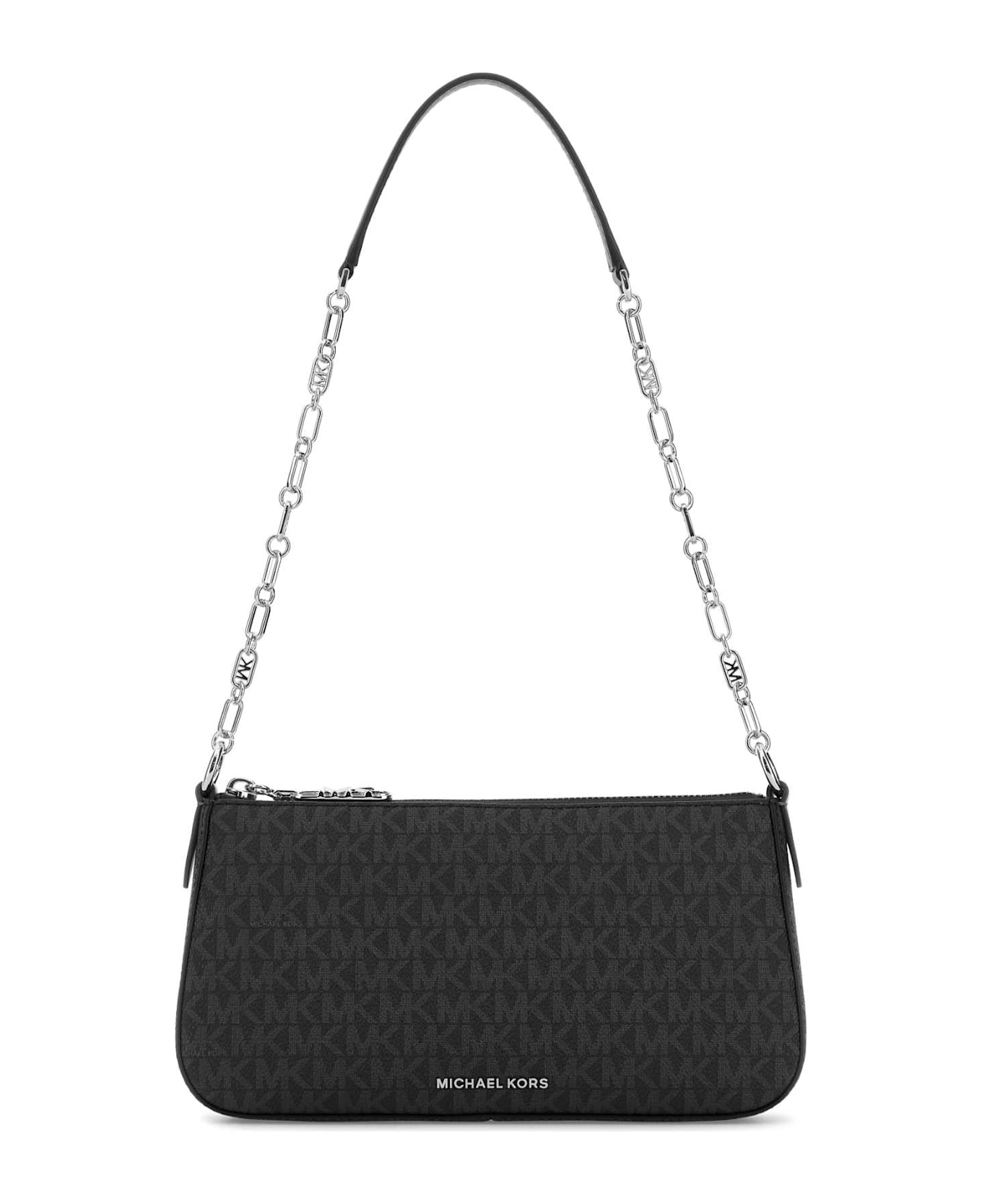 Michael Kors Printed Canvas Empire Shoulder Bag - BLACK