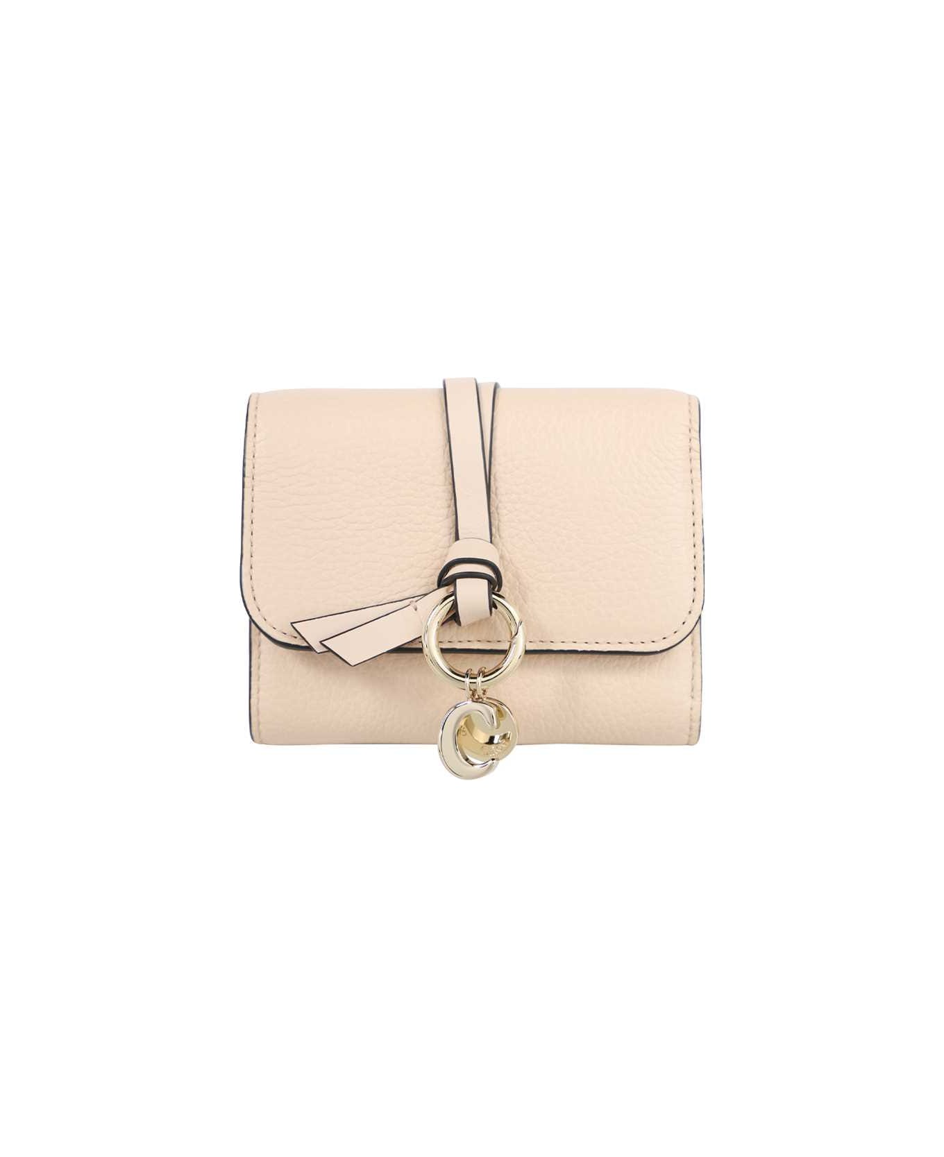 Chloé Tri-fold Alphabet Wallet - Beige