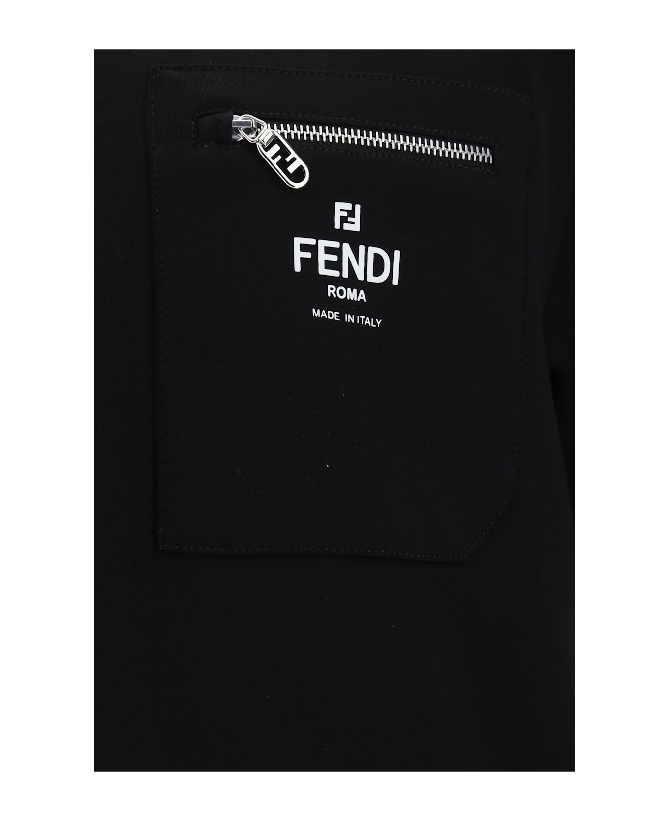 Fendi T-shirt With Pocket - BLACK