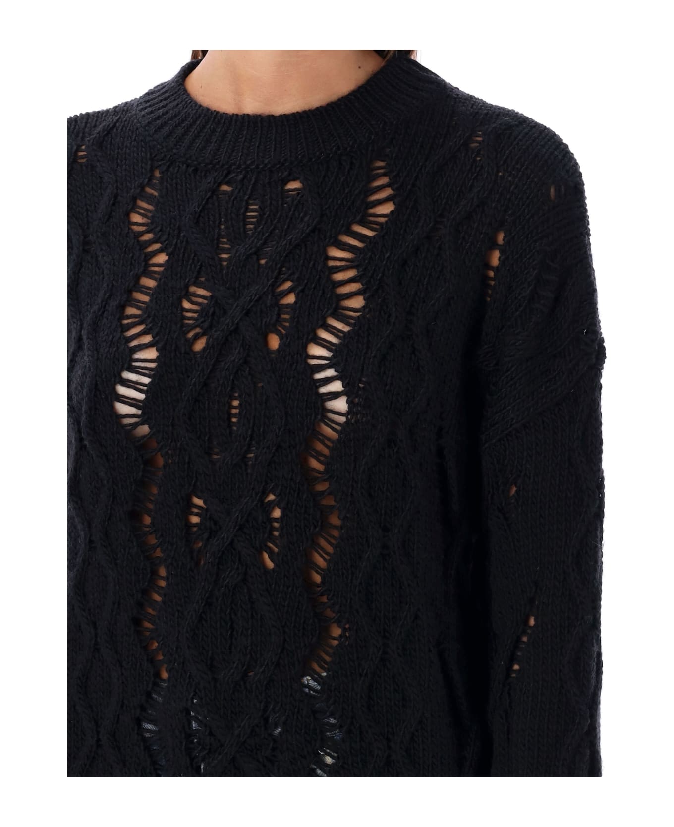 Our Legacy Cable Sona Sweater - BLACK