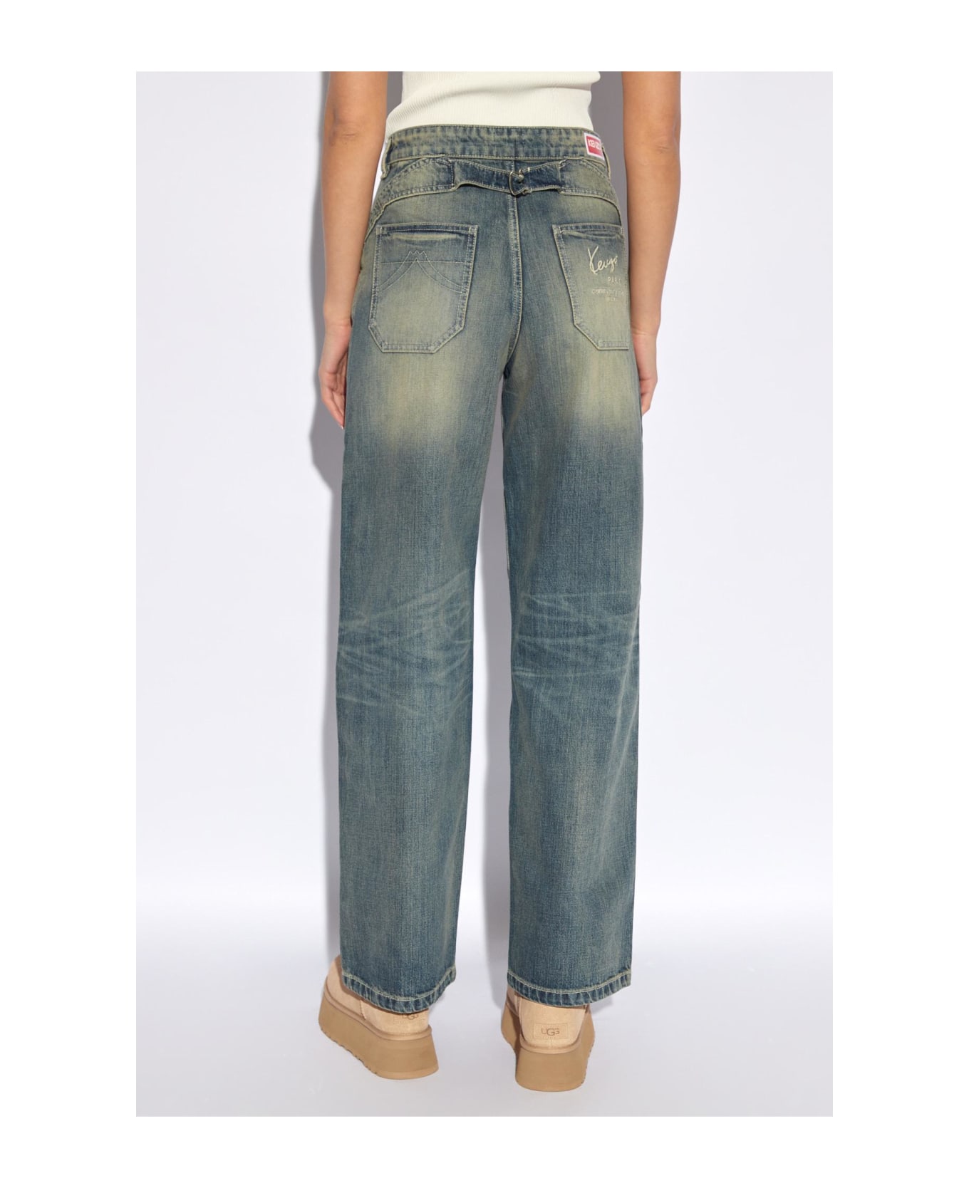 Kenzo Jeans With Vintage Effect - BLUE