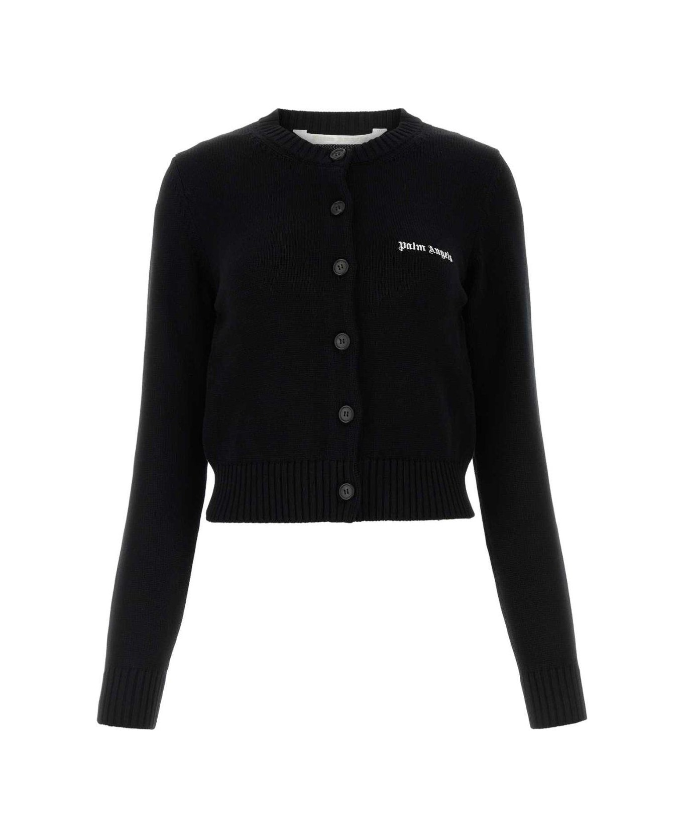 Palm Angels Logo-embroidered Buttoned Cardigan