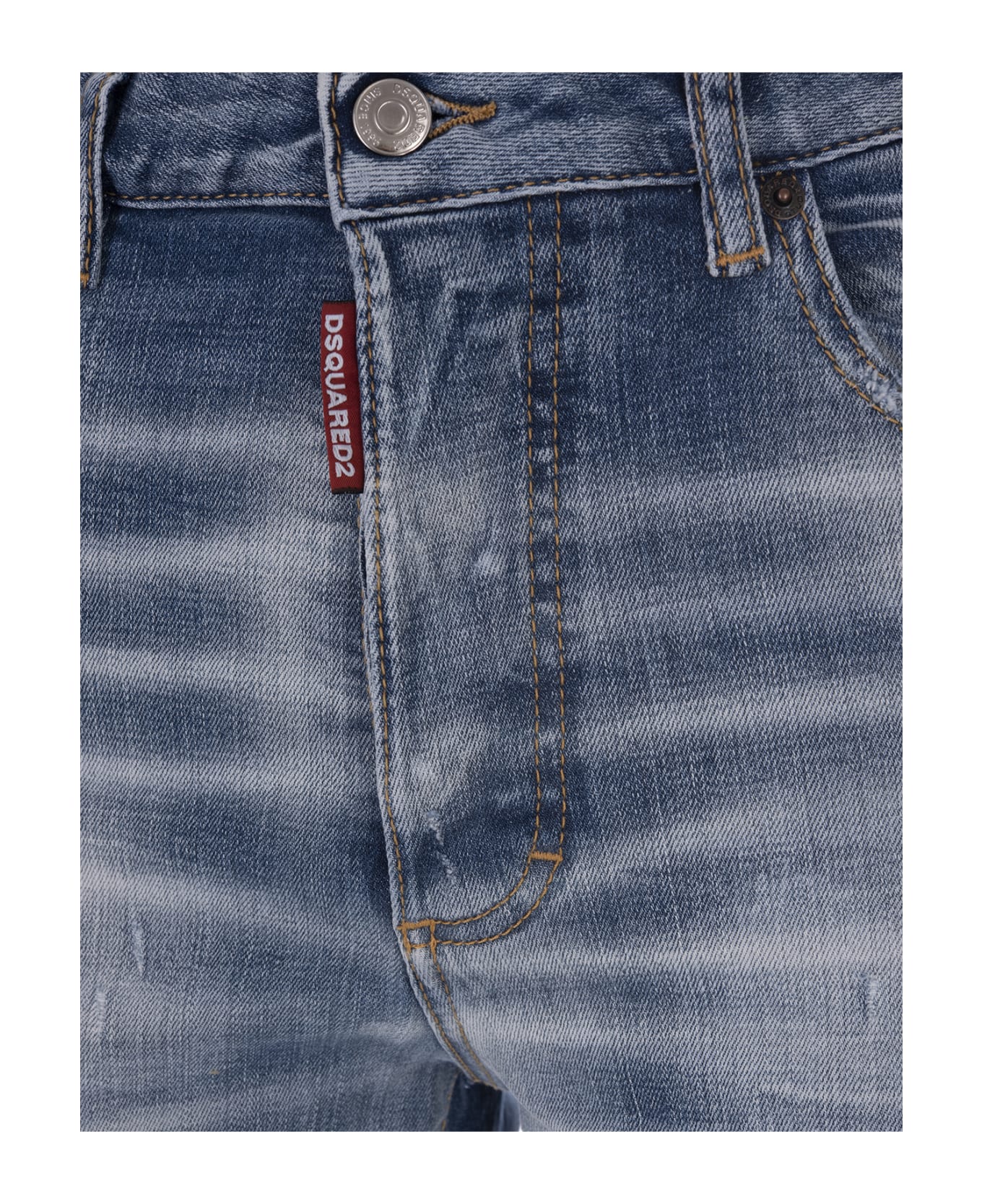 Dsquared2 Jeans "boston" In Denim Stretch - Blu