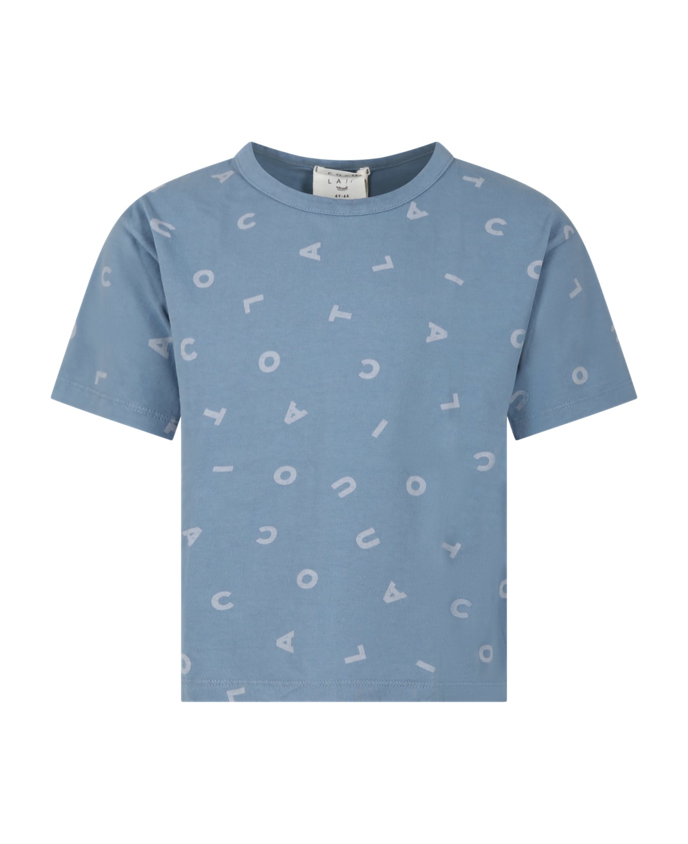 Coco Au Lait Light Blue T-shirt For Kids With Logo - Light Blue
