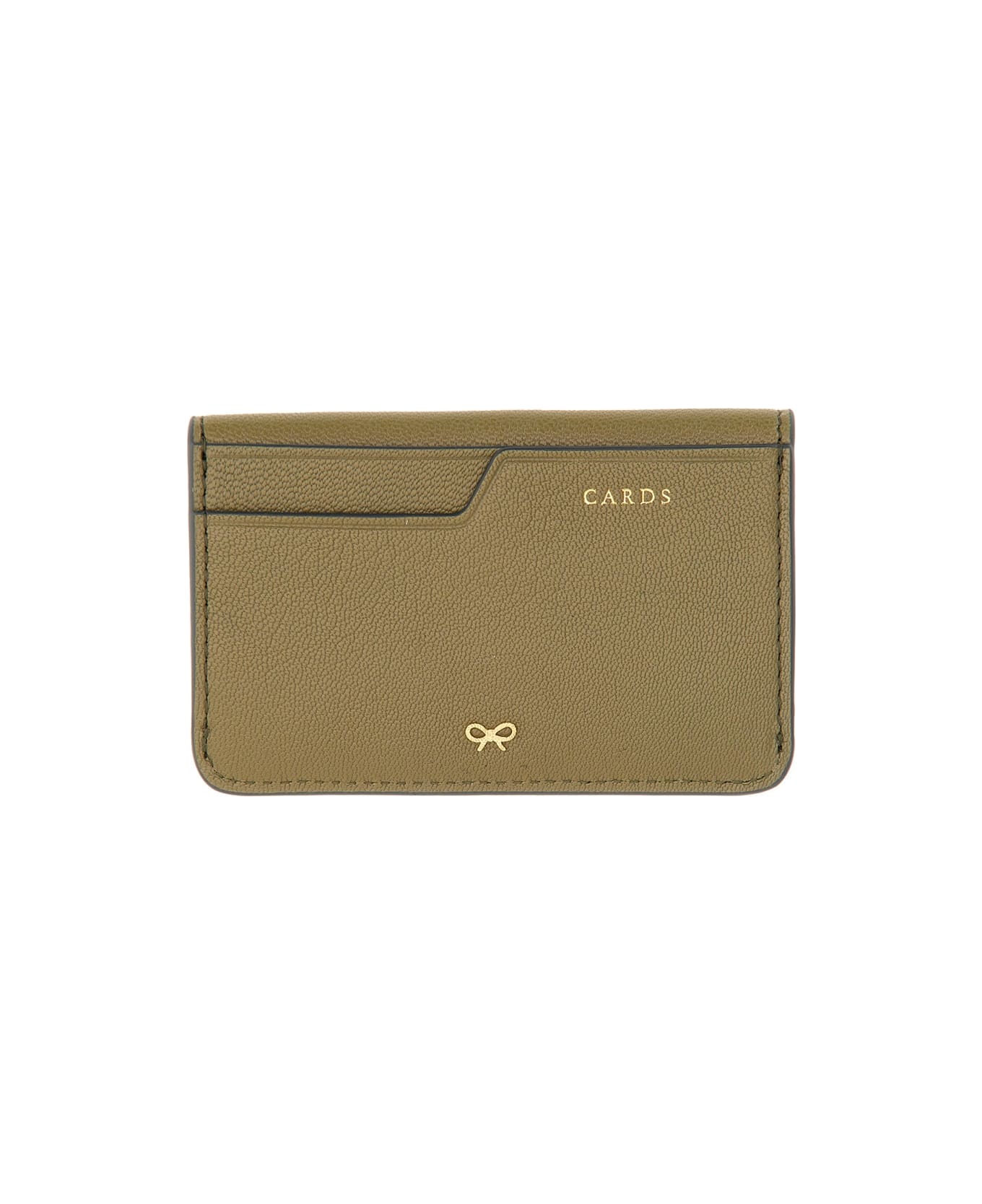 Anya Hindmarch Leather Card Holder - MILITARY GREEN 財布