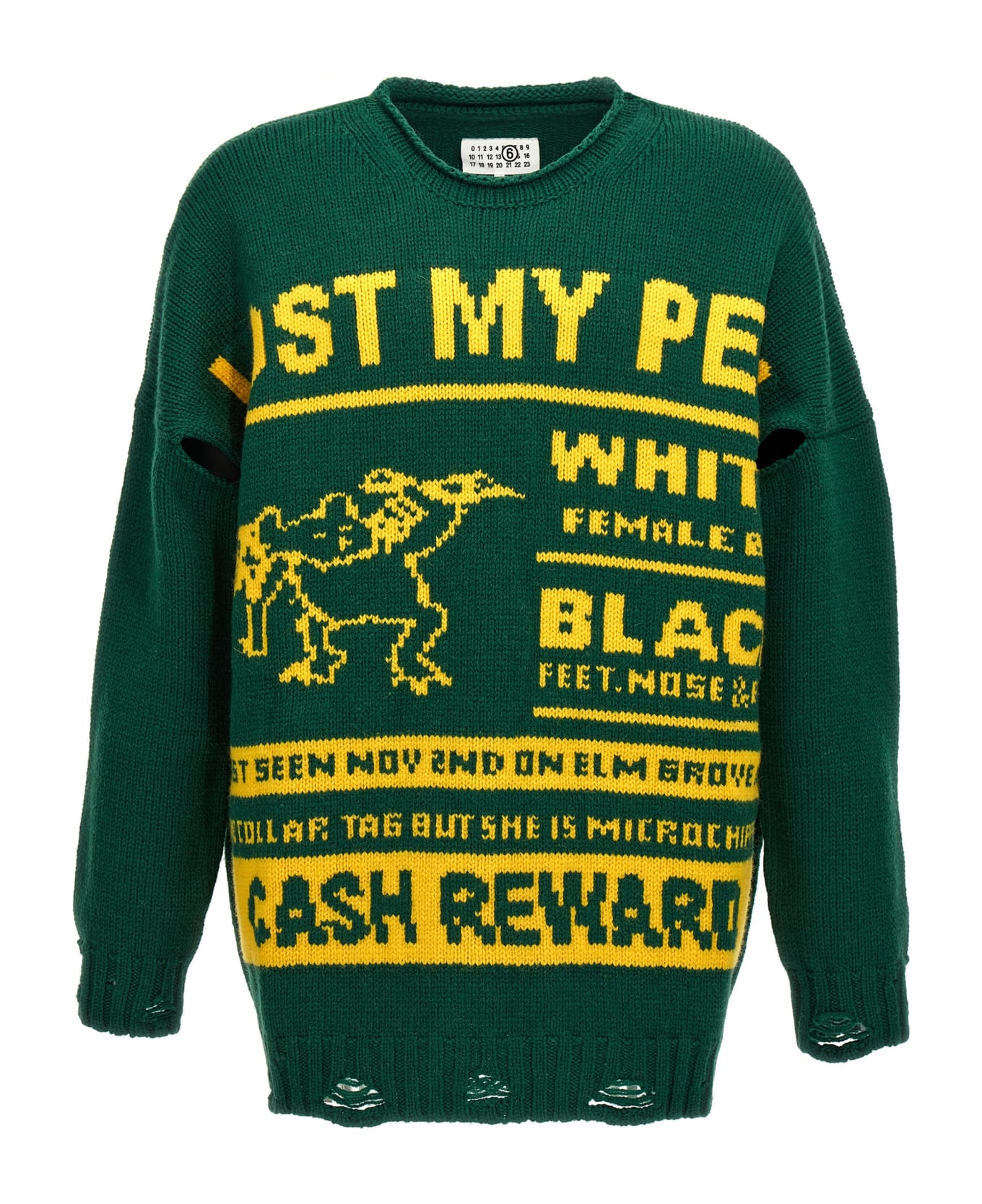 MM6 Maison Margiela 'lost My Pet' Sweater - Green