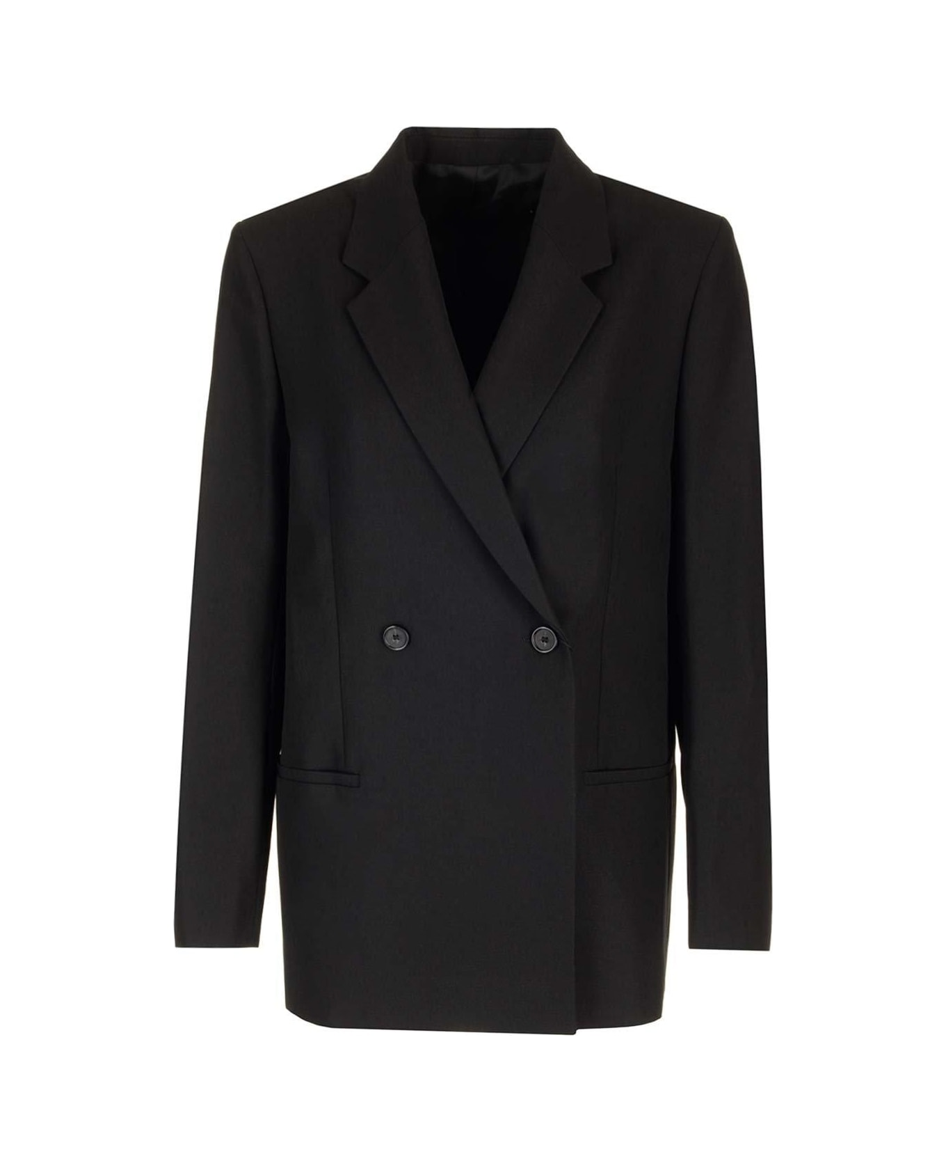 Totême Pocketed Double-breasted Blazer - Black