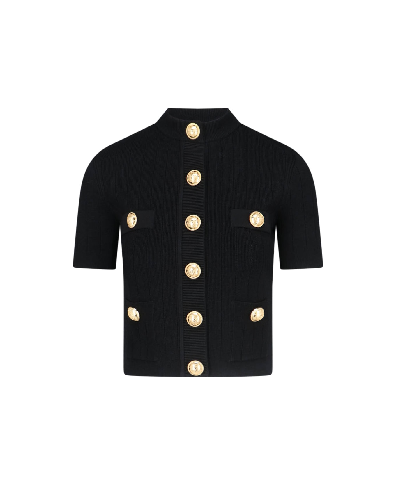 Balmain Cardigan With Decorative Buttons - Black