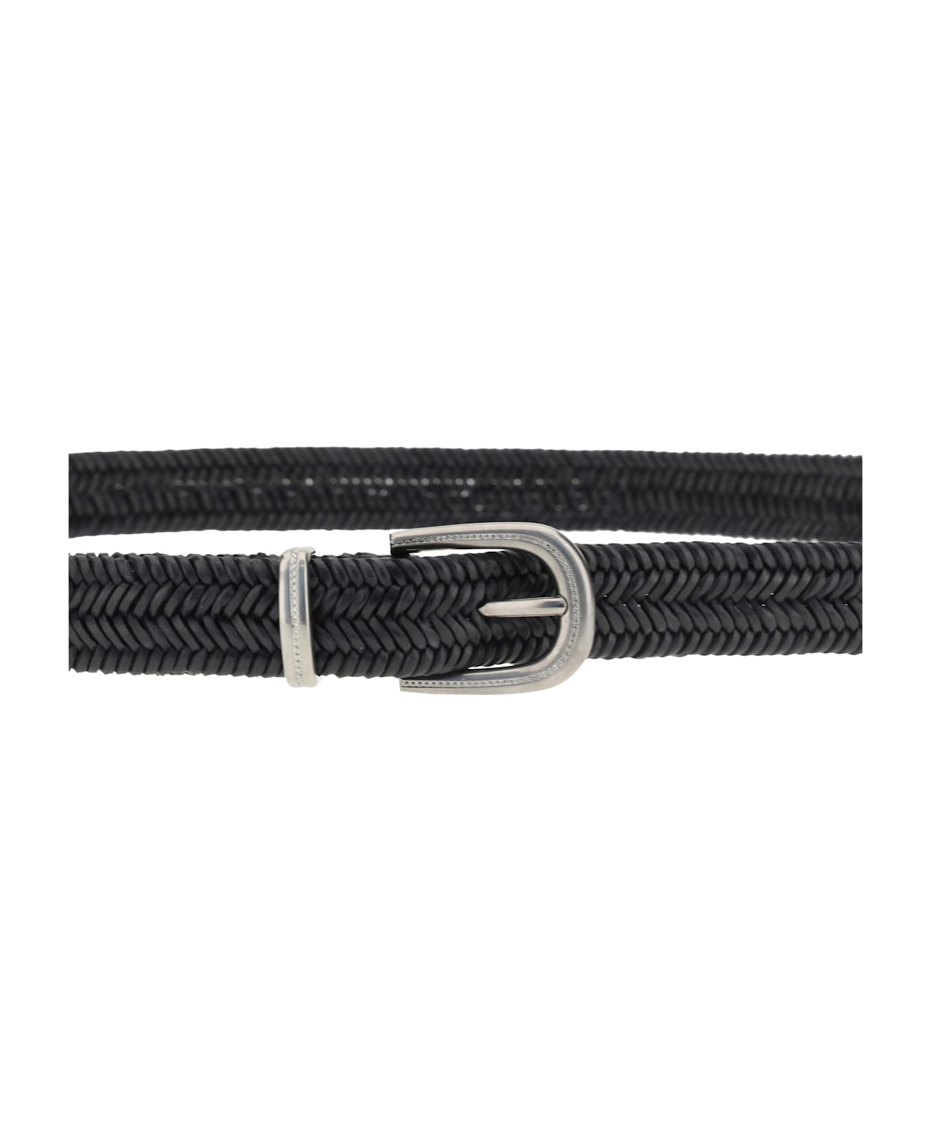 Brunello Cucinelli Braided Stretch Leather Belt