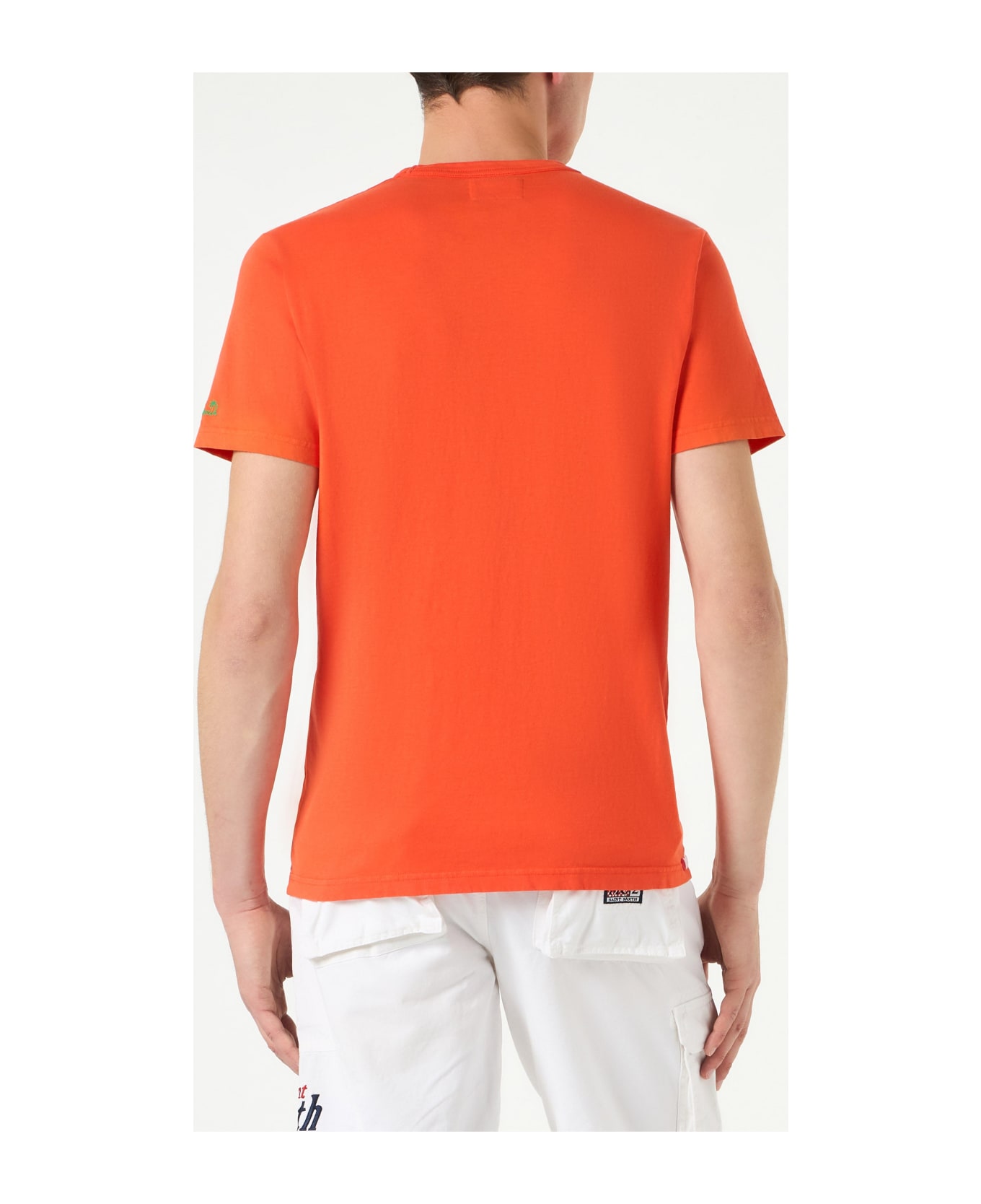 MC2 Saint Barth Man Orange Cotton T-shirt