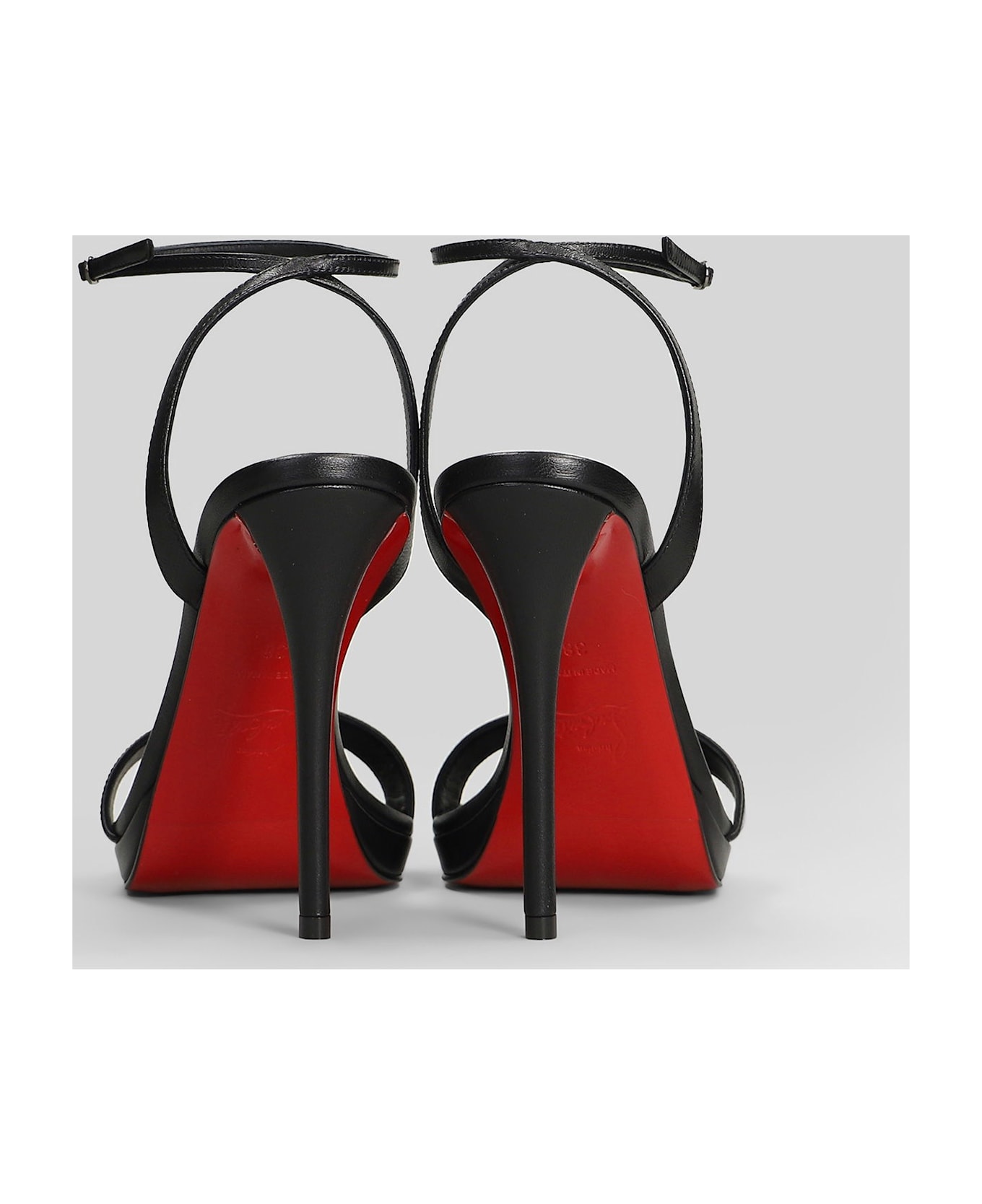 Christian Louboutin Miss Z Sandal 120 Sandals In Black Leather - black