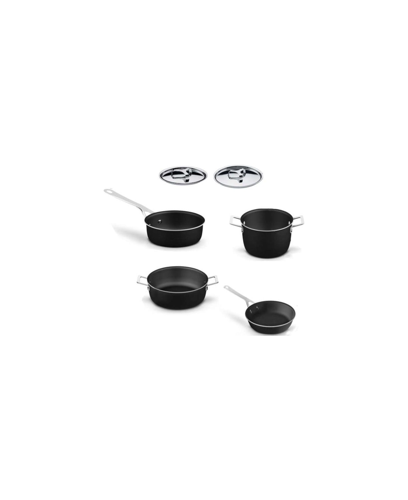 Alessi Pots&pans Set 6 Pentole A Alessi - Nero