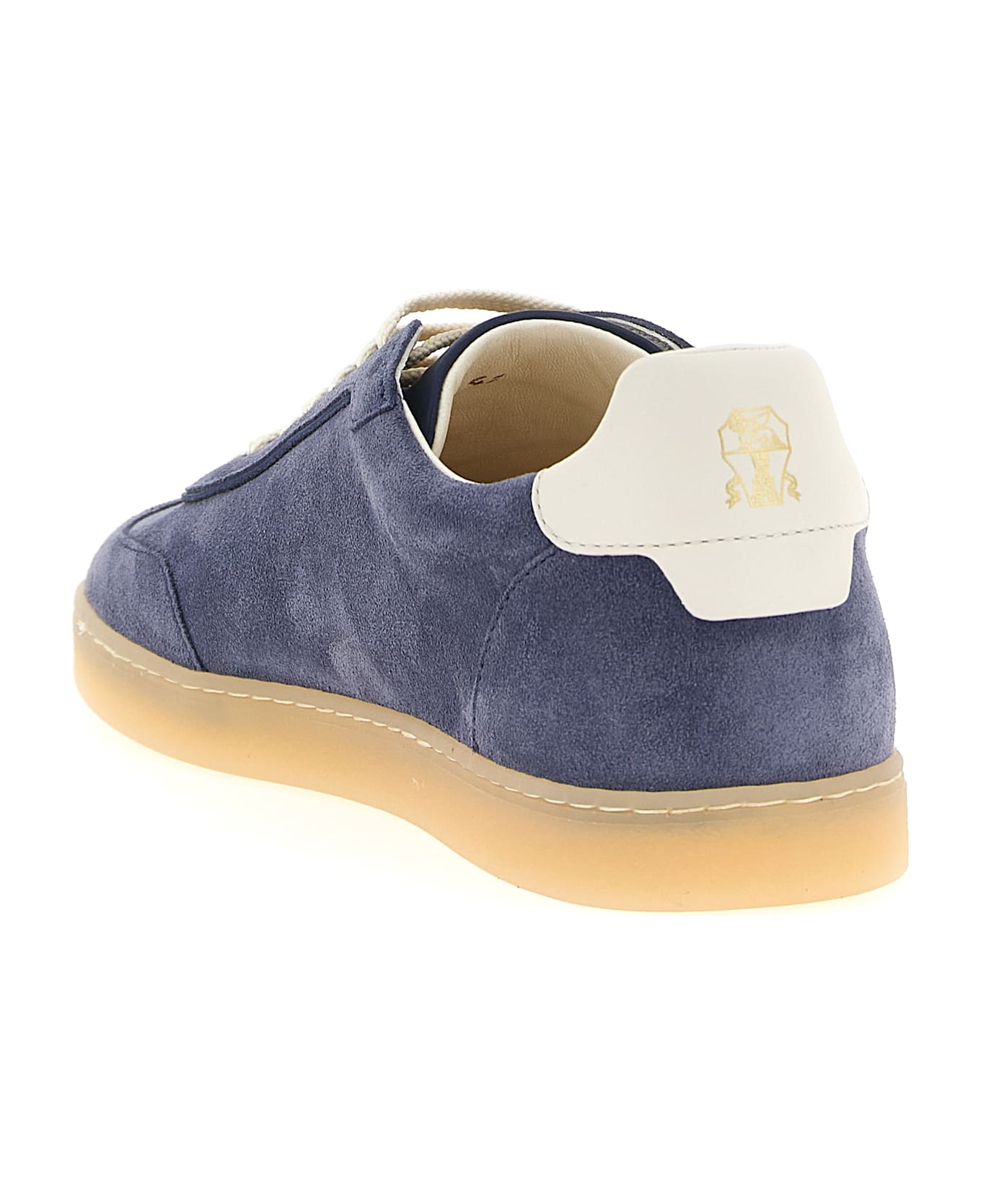 Brunello Cucinelli Washed Suede Sneakers - Blue