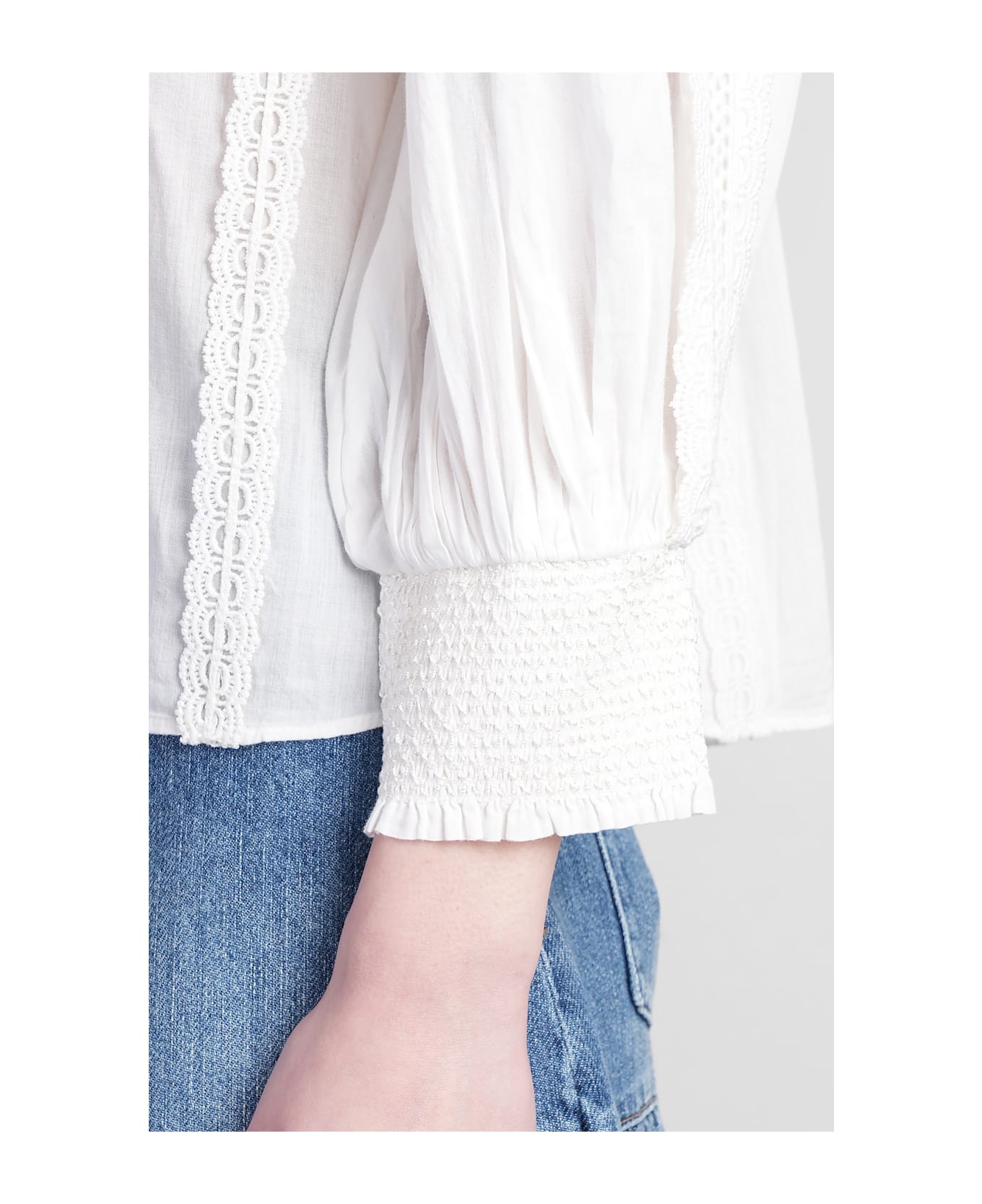 Alice + Olivia Cora Blouse In White Cotton - White