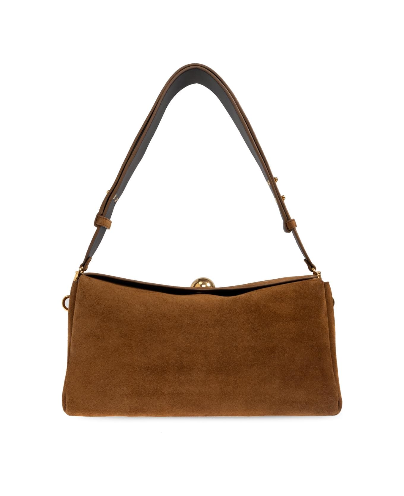 Ami Alexandre Mattiussi Suede Shoulder Bag - Brown